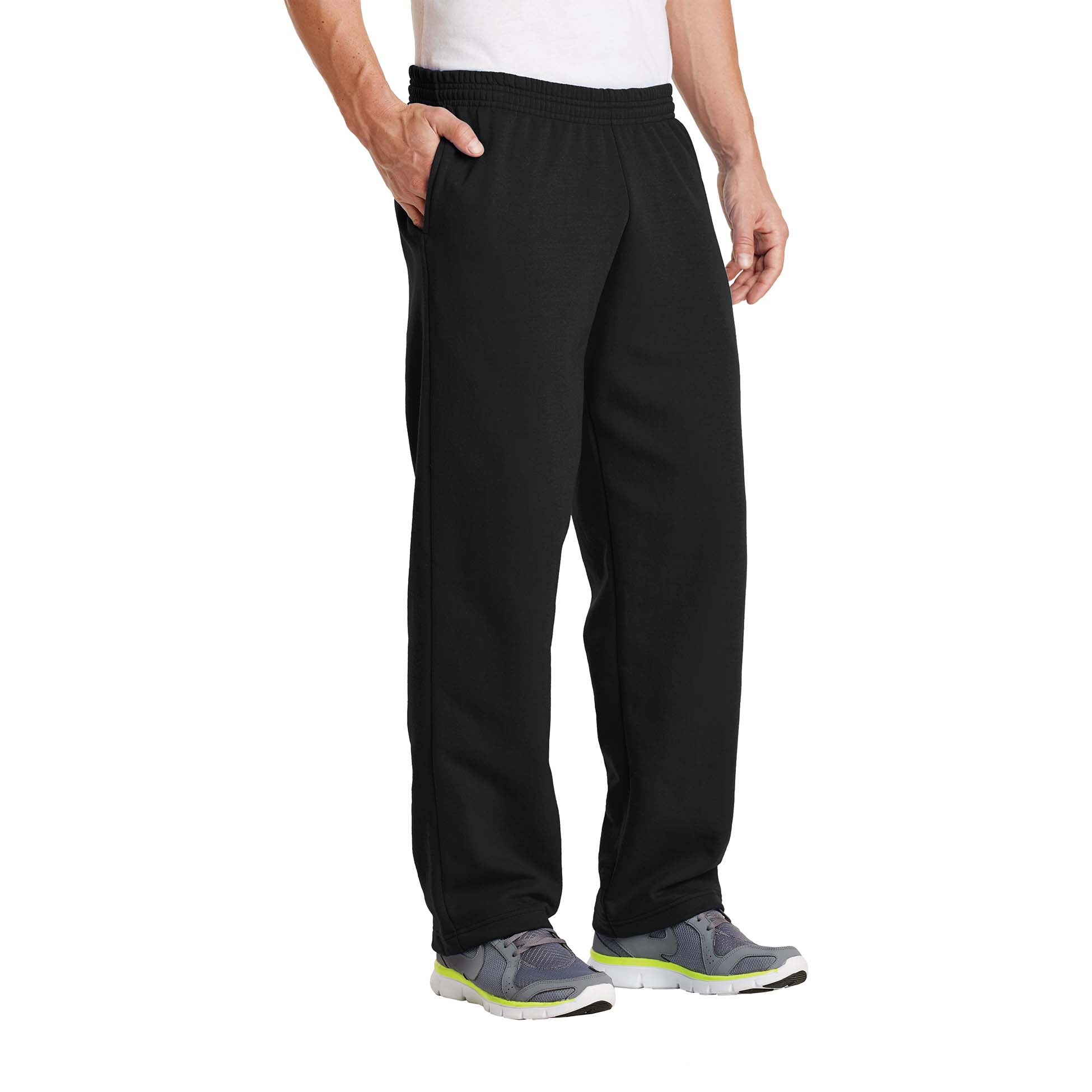 Port & Company PC78P Core Fleece Sweatpants with Pockets - Jet Black ...