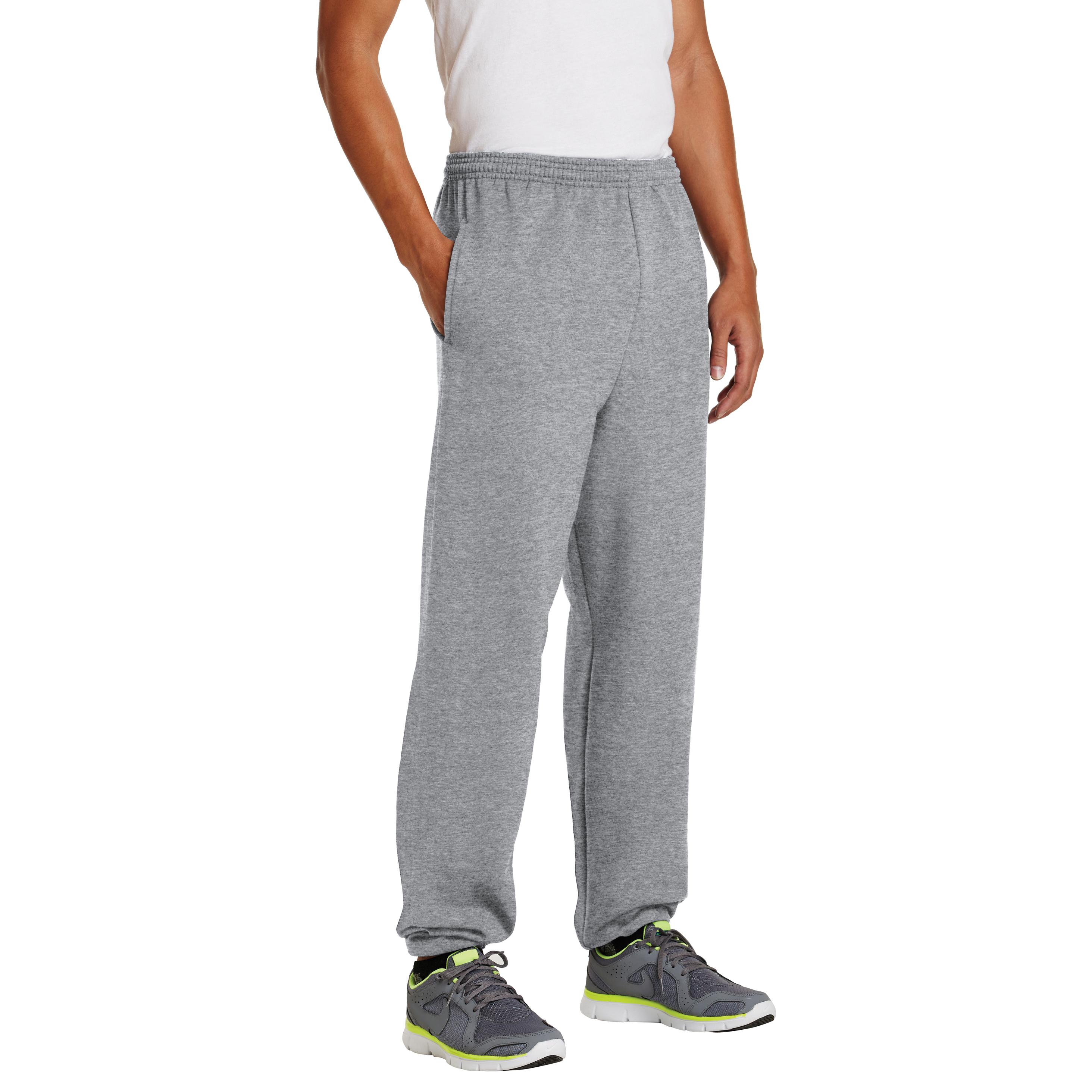 Port & Company PC90P Essential Fleece Sweatpants with Pockets ...