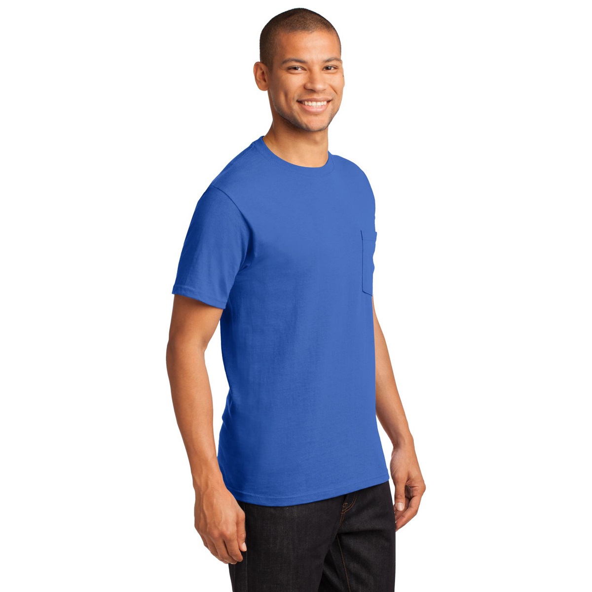 Port And Company Pc61pt Tall Essential T Shirt With Pocket Royal Full Source