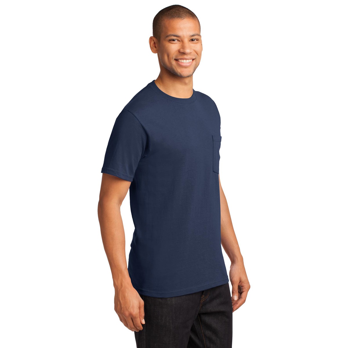Port & Company PC61P Essential Pocket Tee - Navy | Full Source