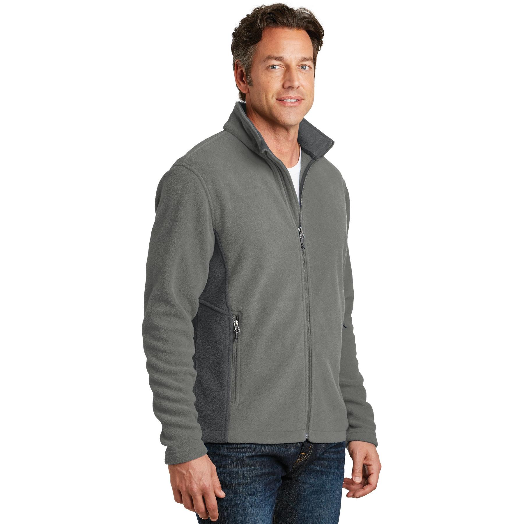 Port Authority F216 Colorblock Value Fleece Jacket - Deep Smoke ...