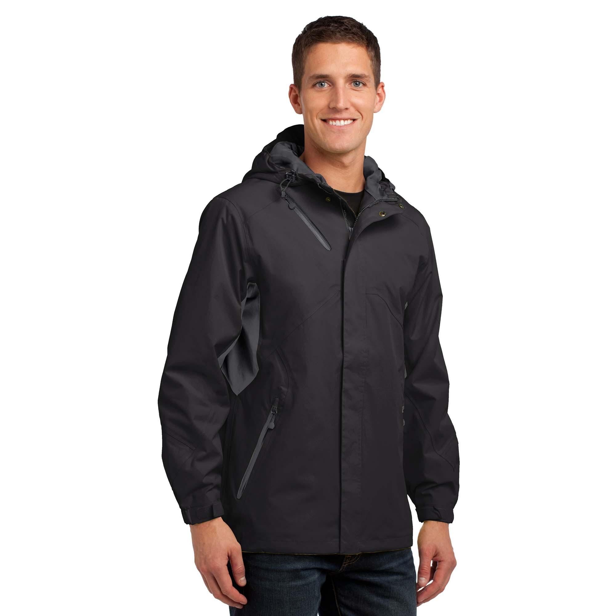 Port Authority J322 Cascade Waterproof Jacket - Black/Magnet Grey