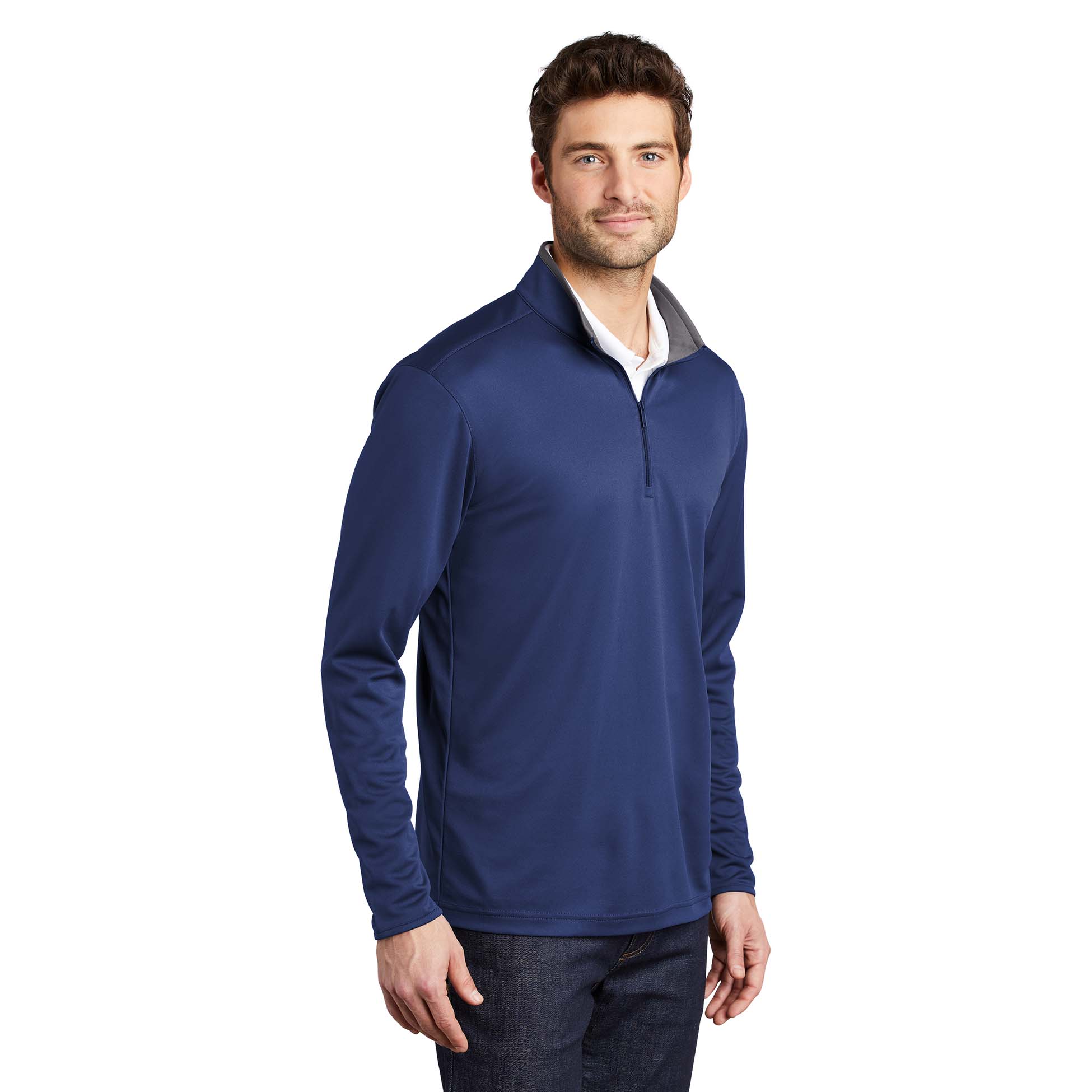 Port Authority K584 Silk Touch Performance 1/4-Zip Pullover - Royal ...