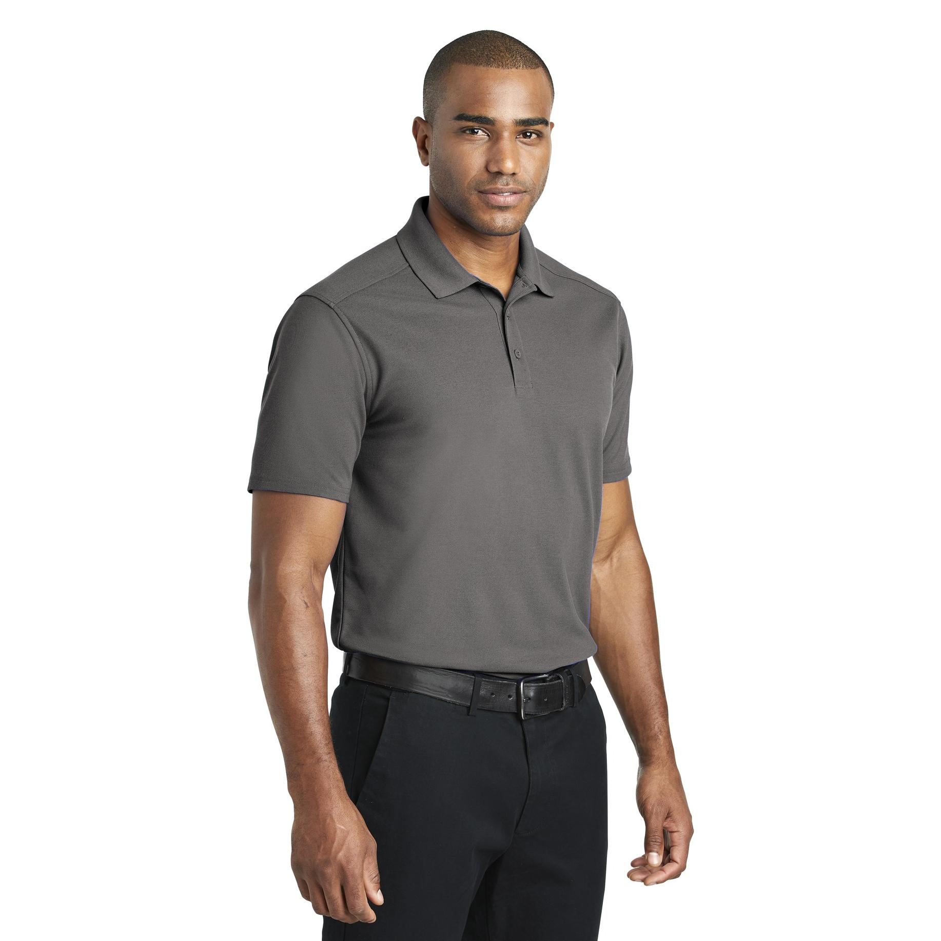 Port Authority K600 EZPerformance Pique Polo - Sterling Grey | Full Source