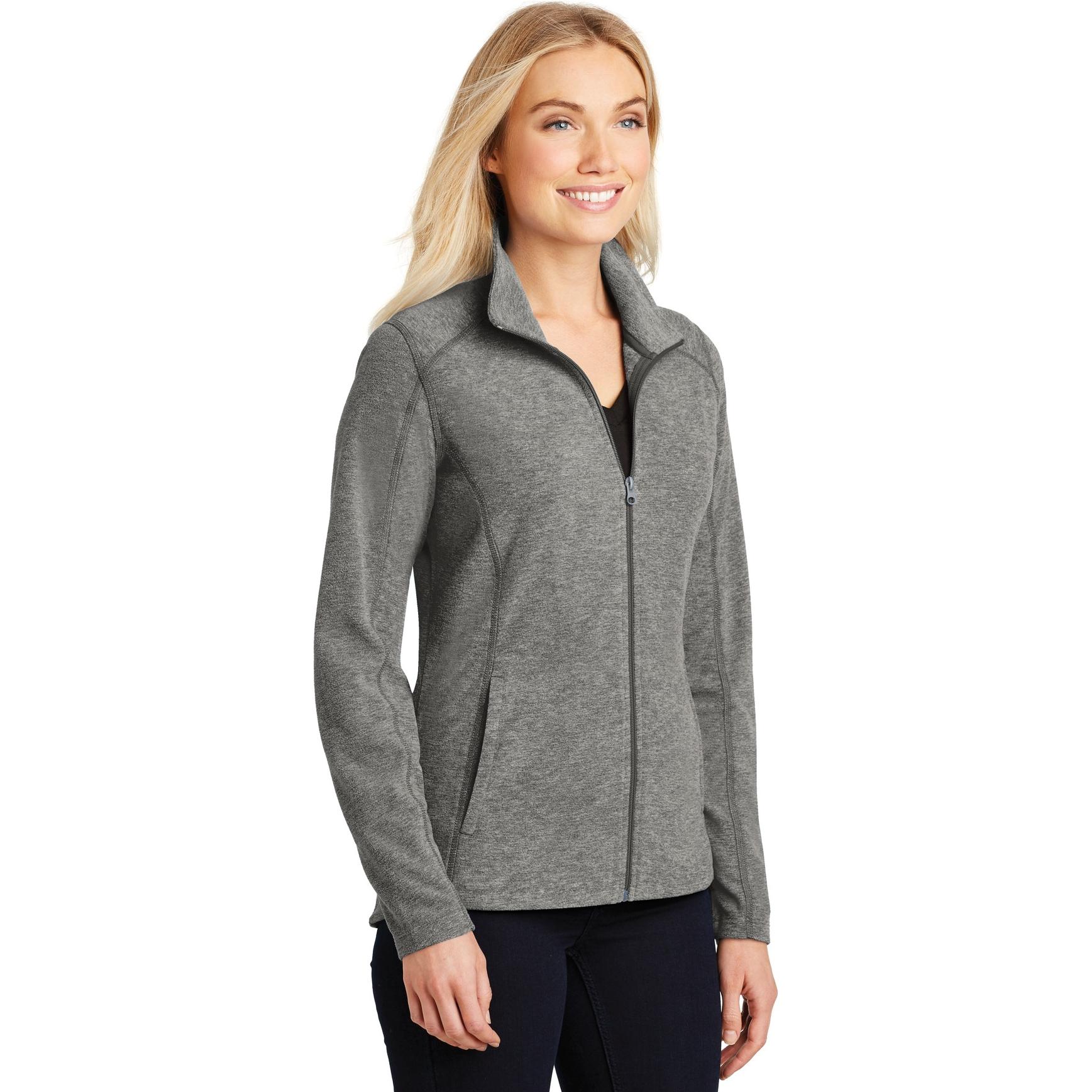 Port Authority L235 Ladies Heather Microfleece Full-Zip Jacket 