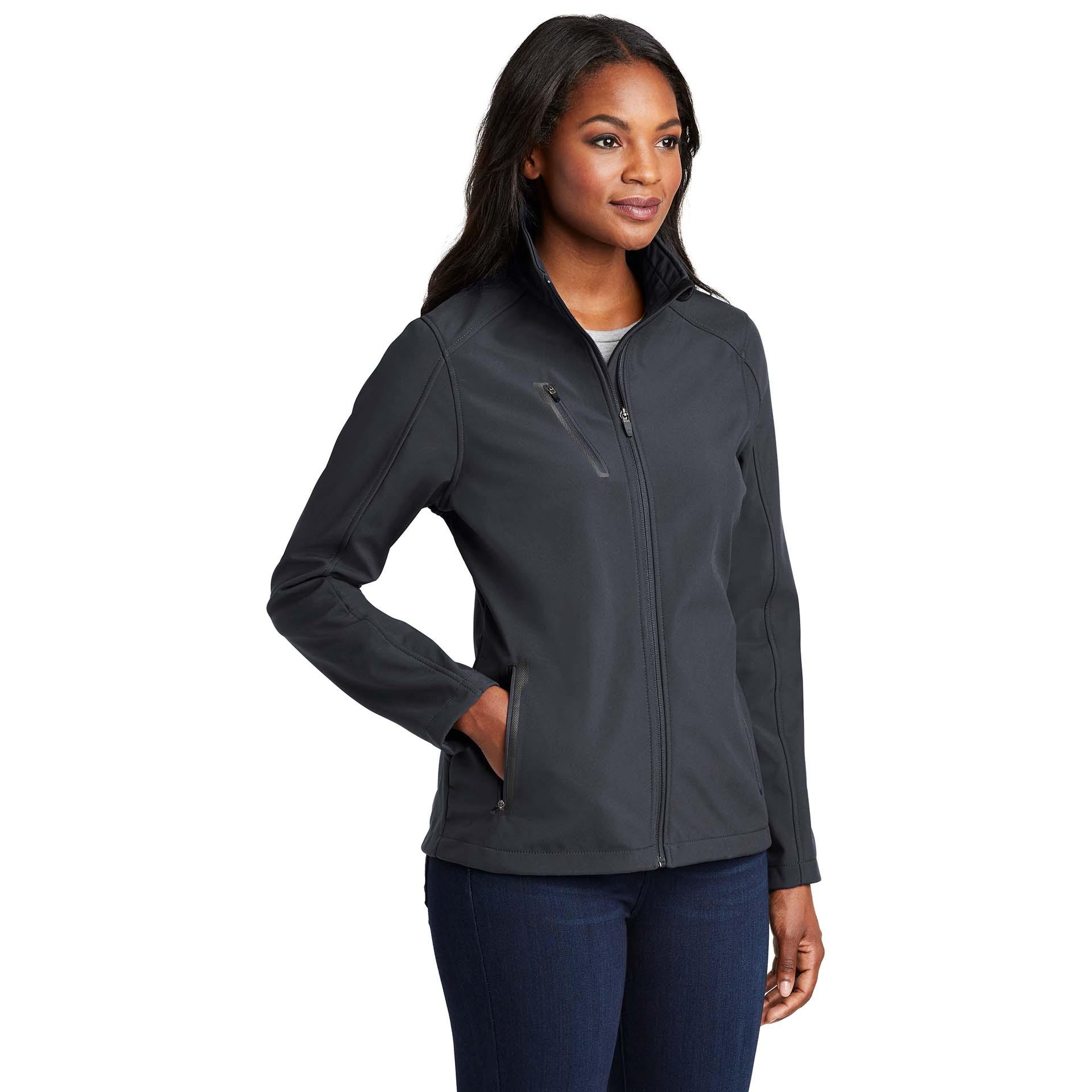 Port Authority L324 Ladies Welded Soft Shell Jacket - Battleship Grey ...