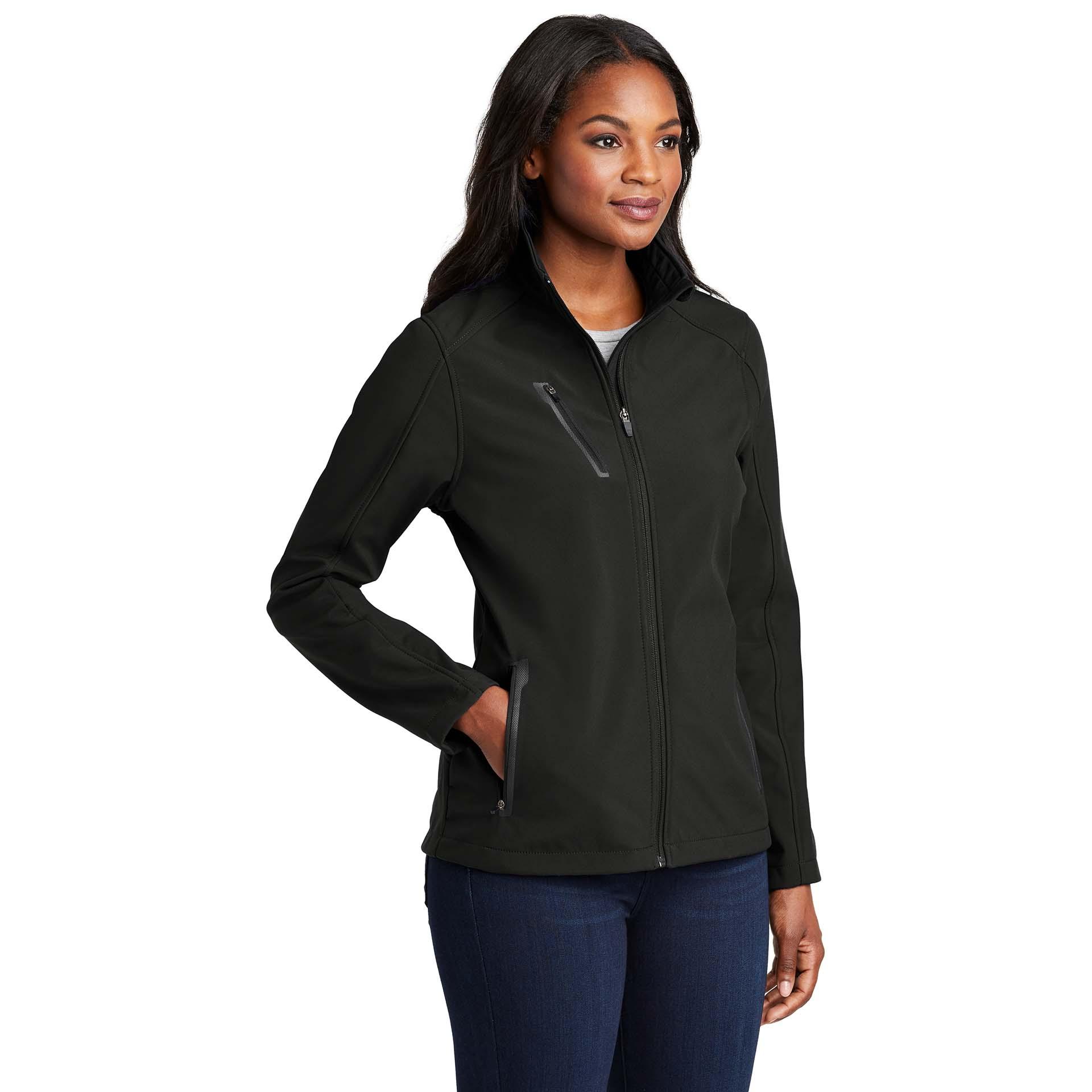 Port Authority L324 Ladies Welded Soft Shell Jacket - Black | Full Source