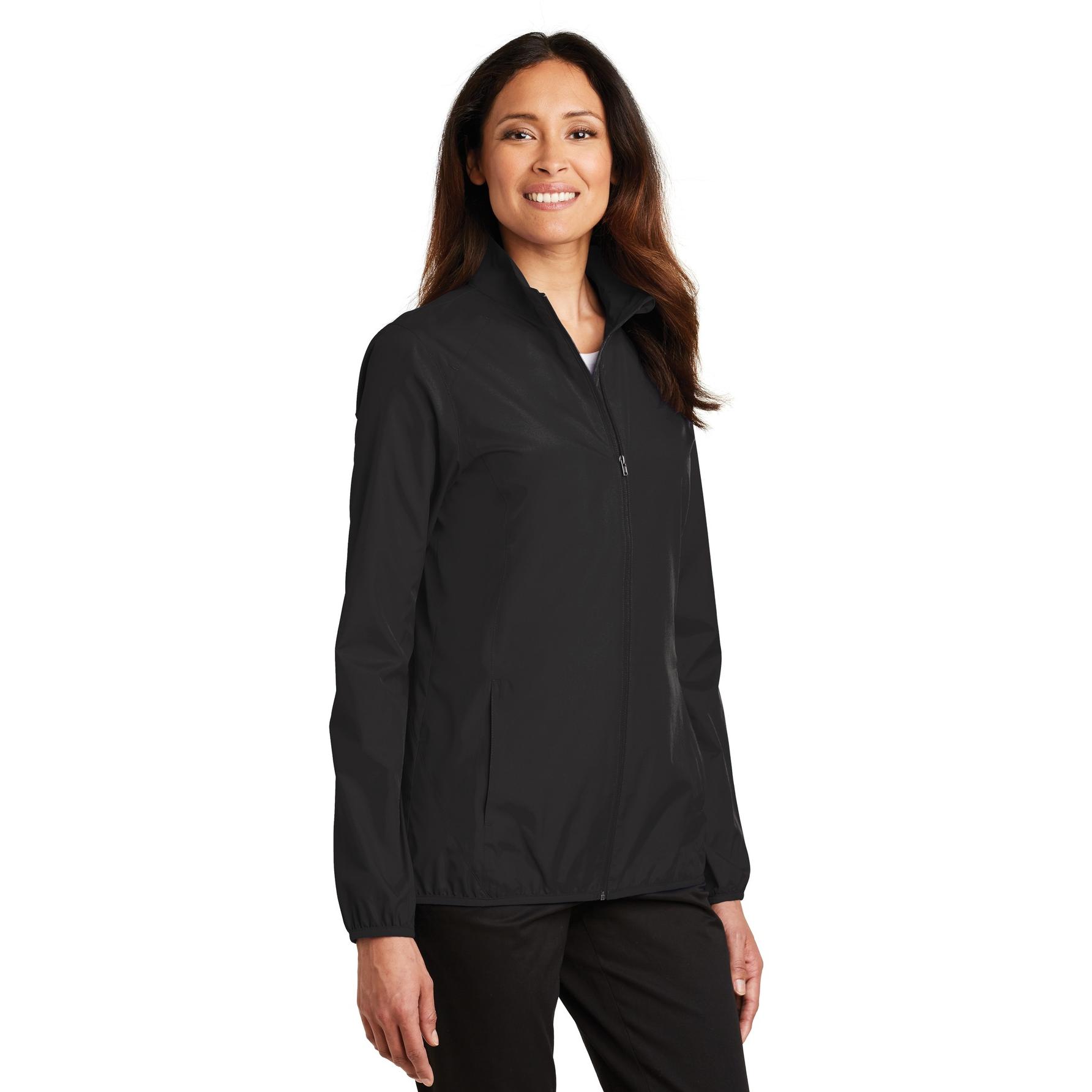 Port Authority L344 Ladies Zephyr Full-Zip Jacket - Black | Full Source