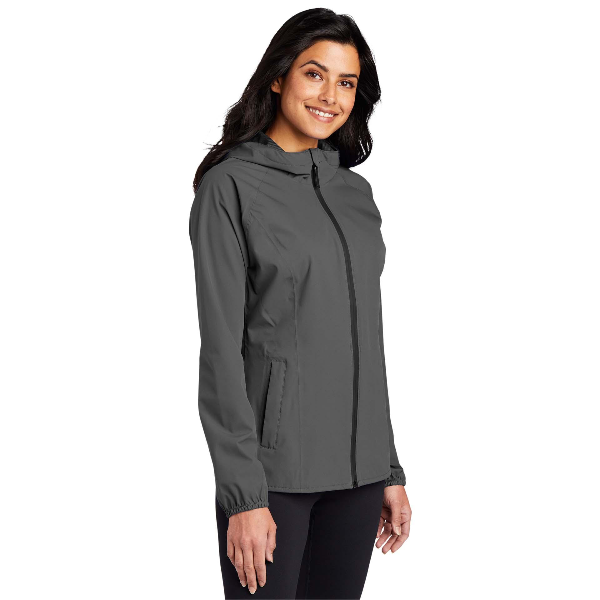 Port Authority L407 Ladies Essential Rain Jacket - Graphite Grey | Full ...