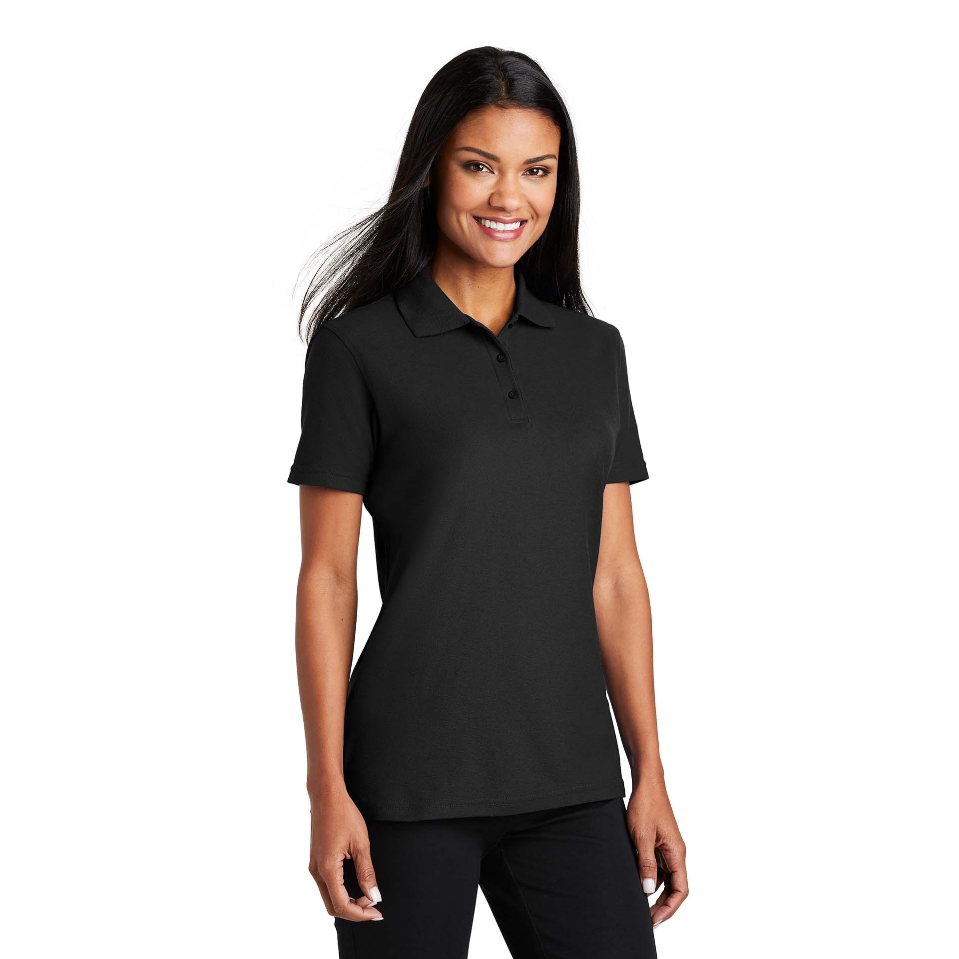 Port Authority L510 Ladies Stain-Resistant Polo - Black | Full Source