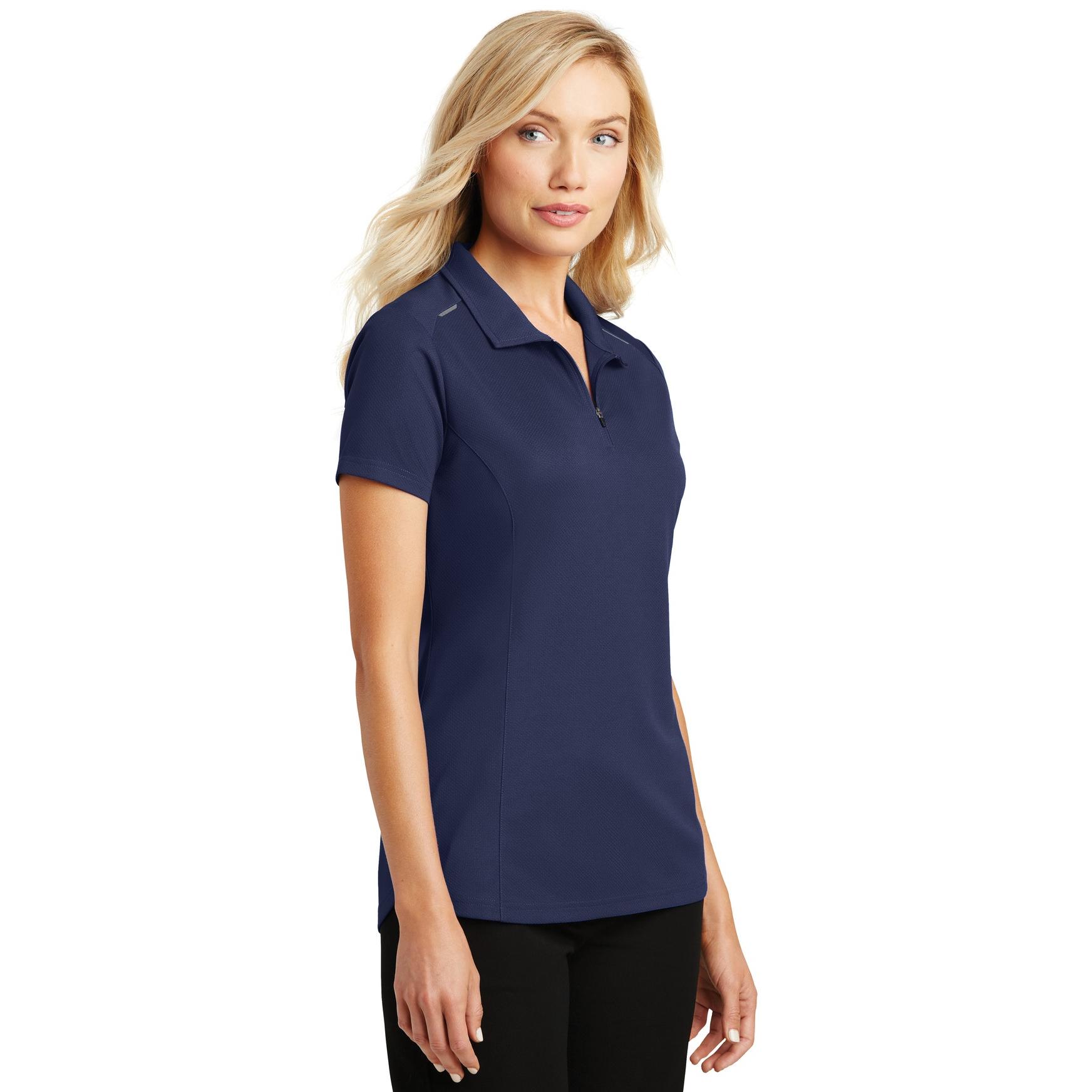 Port Authority L580 Ladies Pinpoint Mesh Polo - True Navy | Full Source