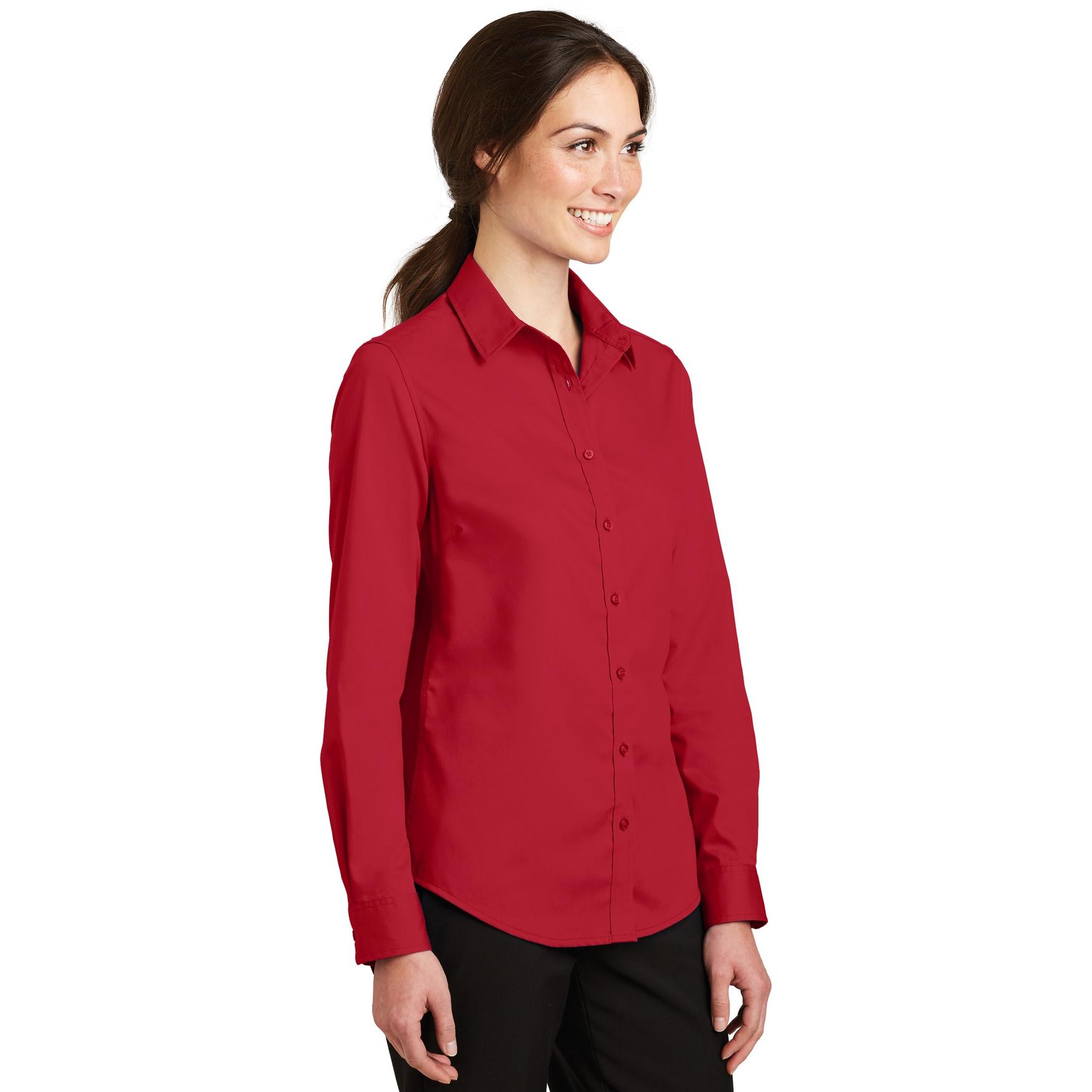 Port Authority L663 Ladies SuperPro Twill Shirt Rich Red Full Source port-authority-l663-ladies-superpro-twill-shirt-rich-red-full-source