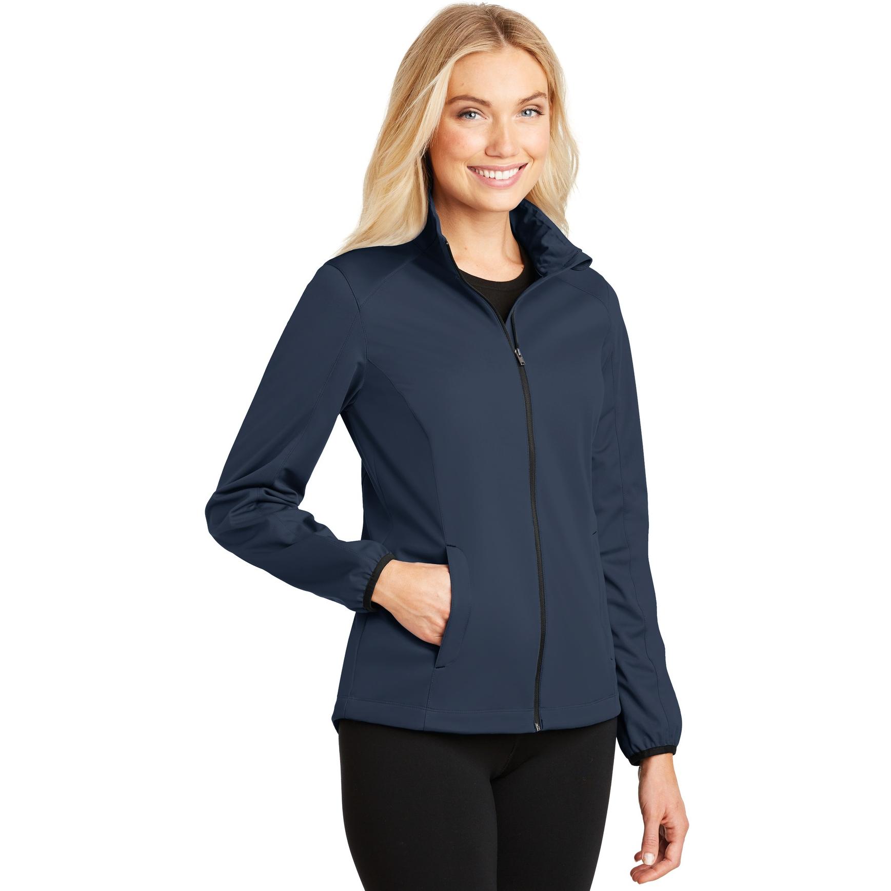 Port Authority L717 Ladies Active Soft Shell Jacket - Dress Blue Navy ...