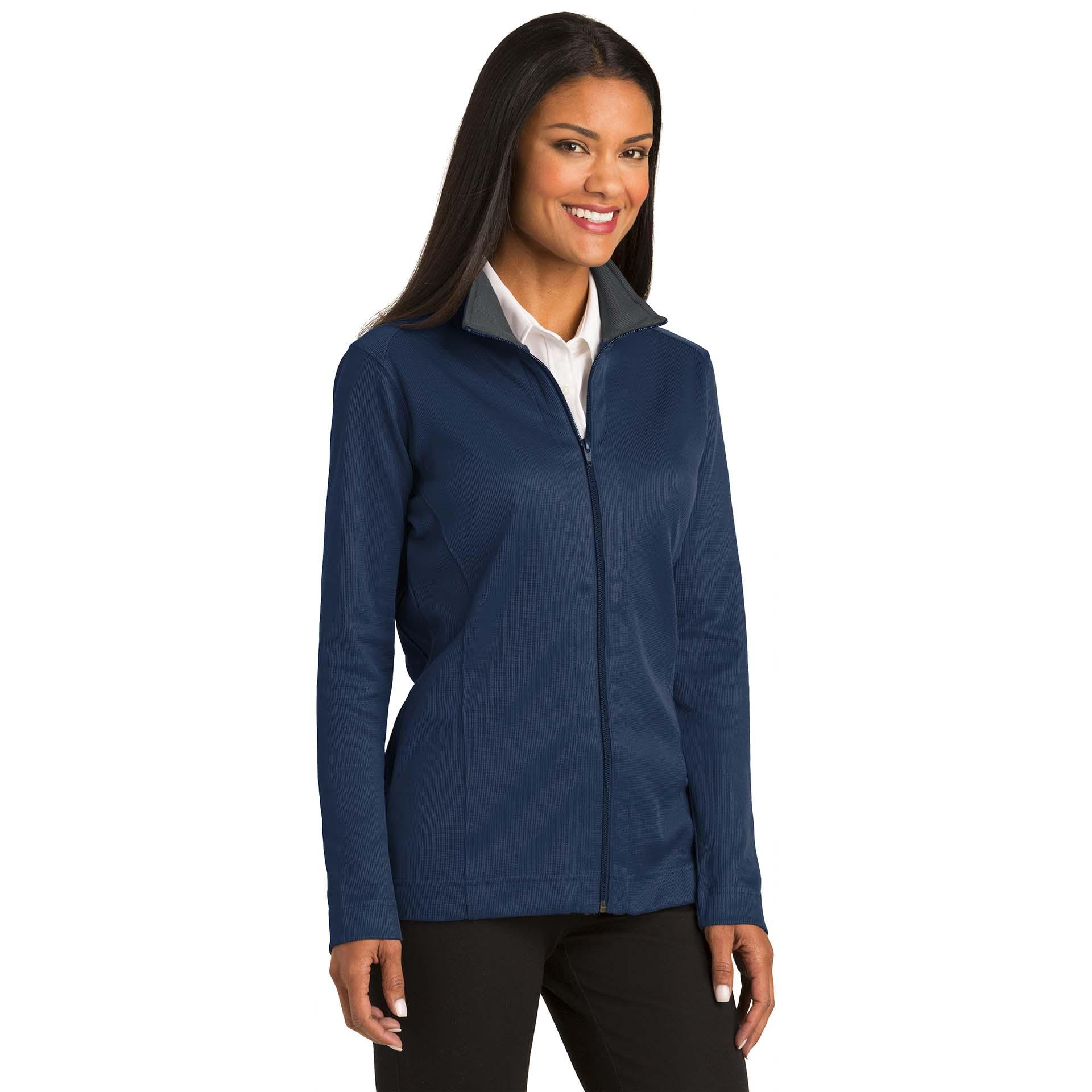 Port Authority L805 Ladies Vertical Texture Full-Zip Jacket - Regatta ...