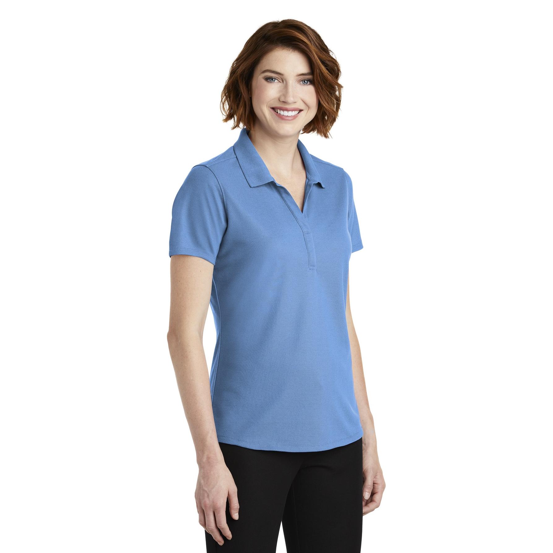 Port Authority LK600 Ladies EZPerformance Pique Polo Carolina Blue Full Source