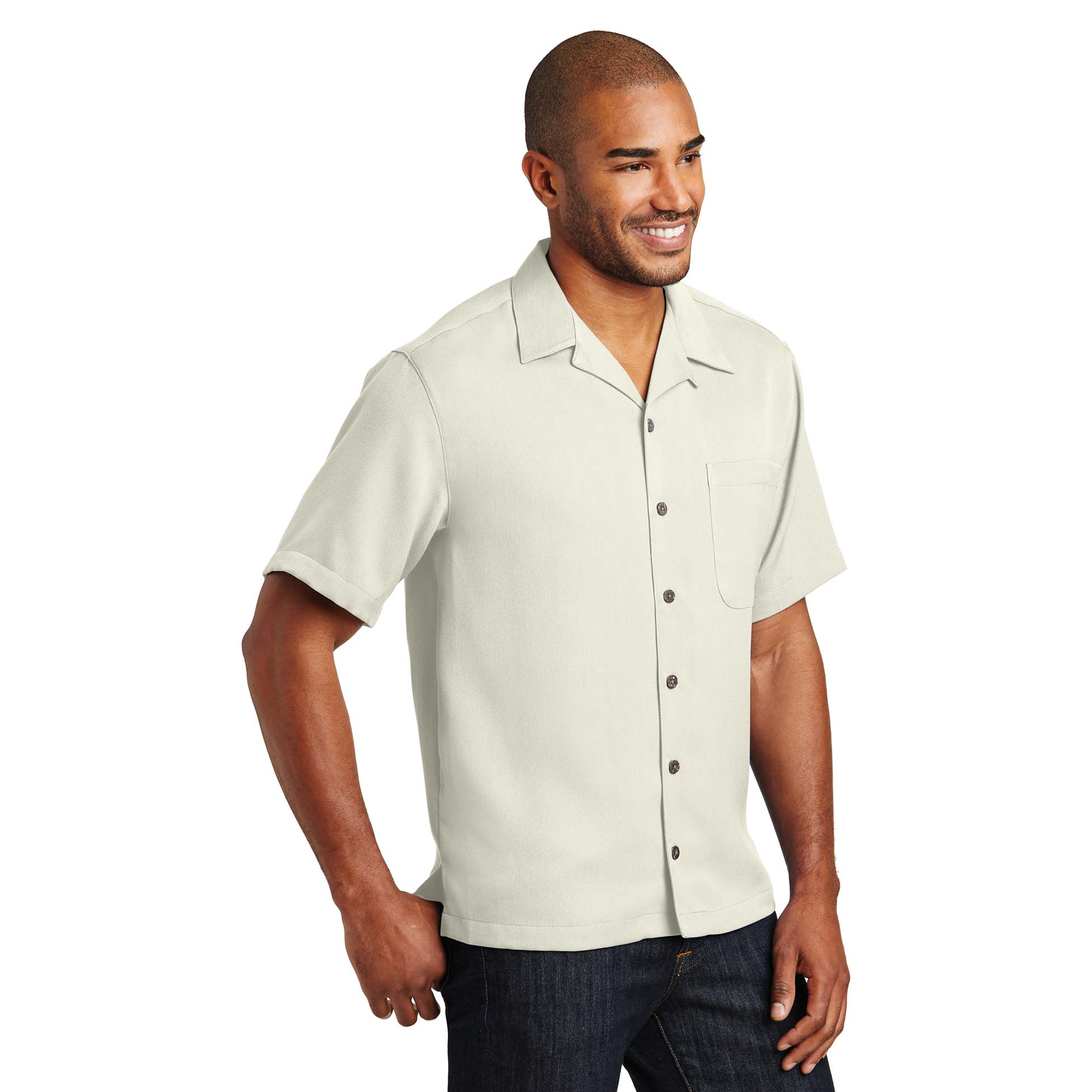 Port Authority S535 Easy Care Camp Shirt - Ivory | Full Source