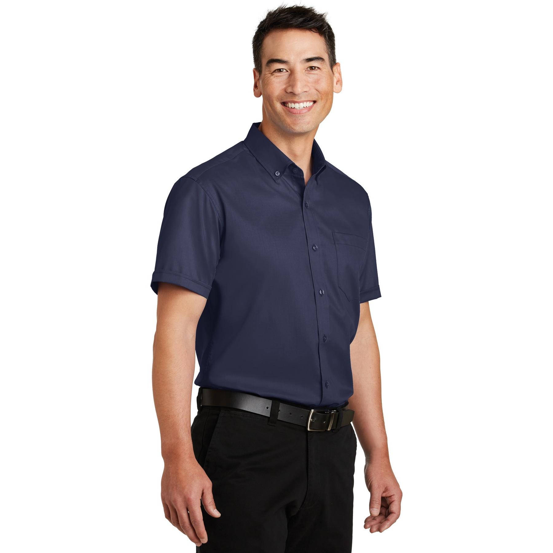 Port Authority S664 Short Sleeve SuperPro Twill Shirt - True Navy ...