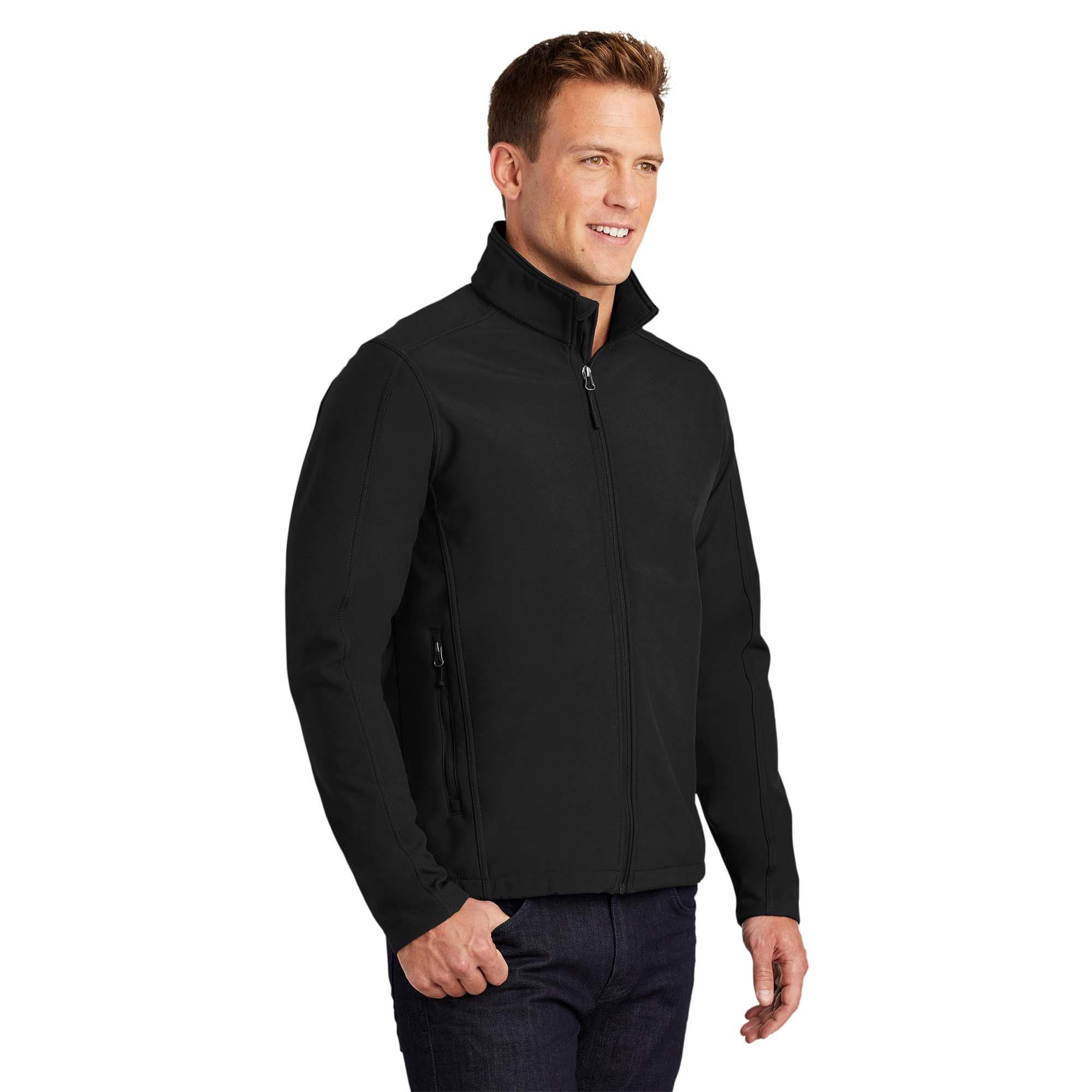 Port Authority TLJ317 Tall Core Soft Shell Jacket - Black | Full