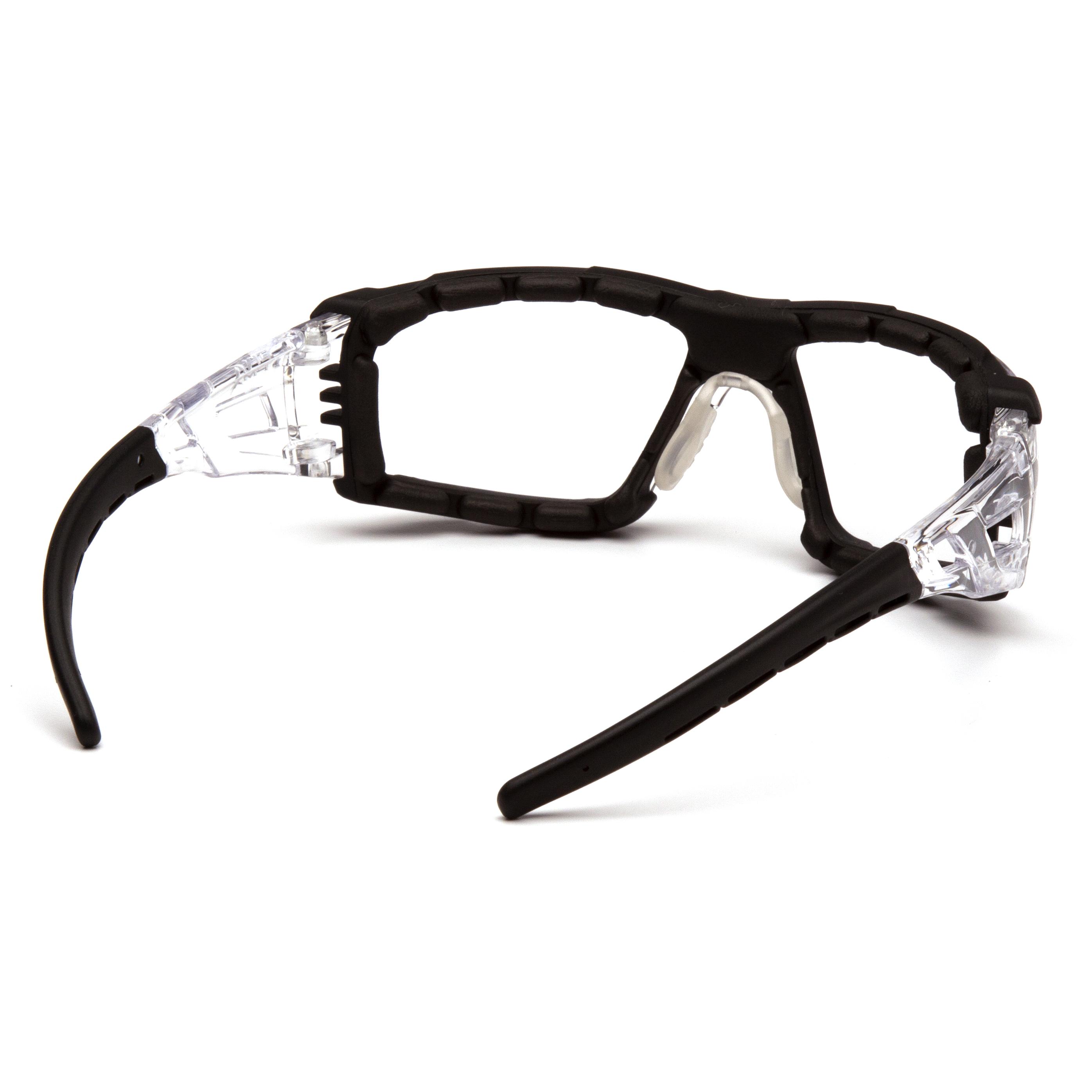 Pyramex SB10210STMFP Fyxate Safety Glasses - Black/Clear Frame