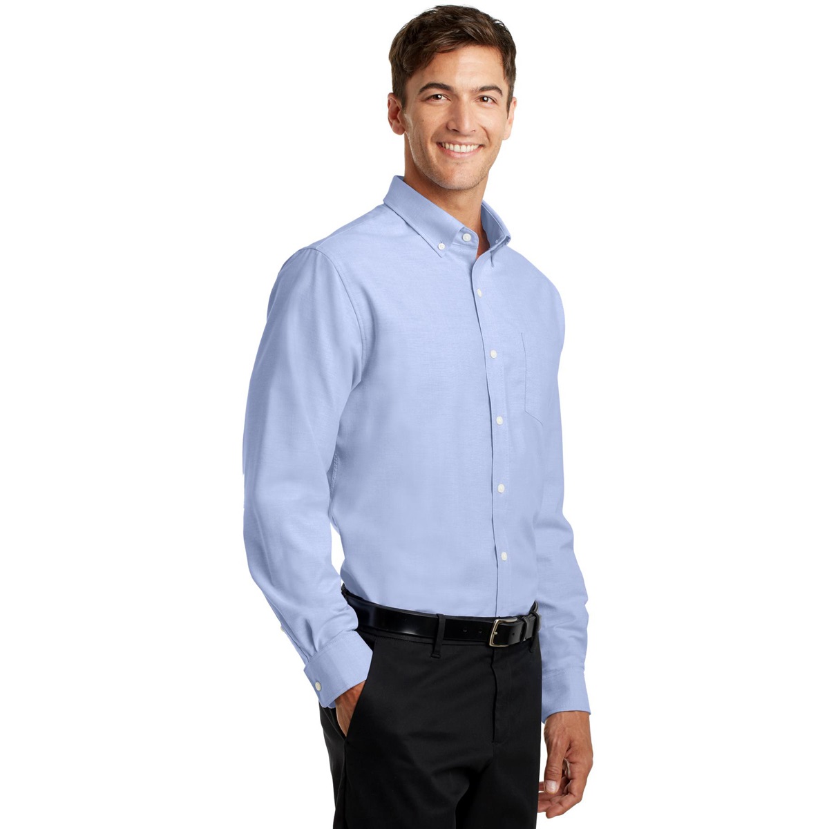 Port Authority S658 SuperPro Oxford Shirt - Oxford Blue | Full Source