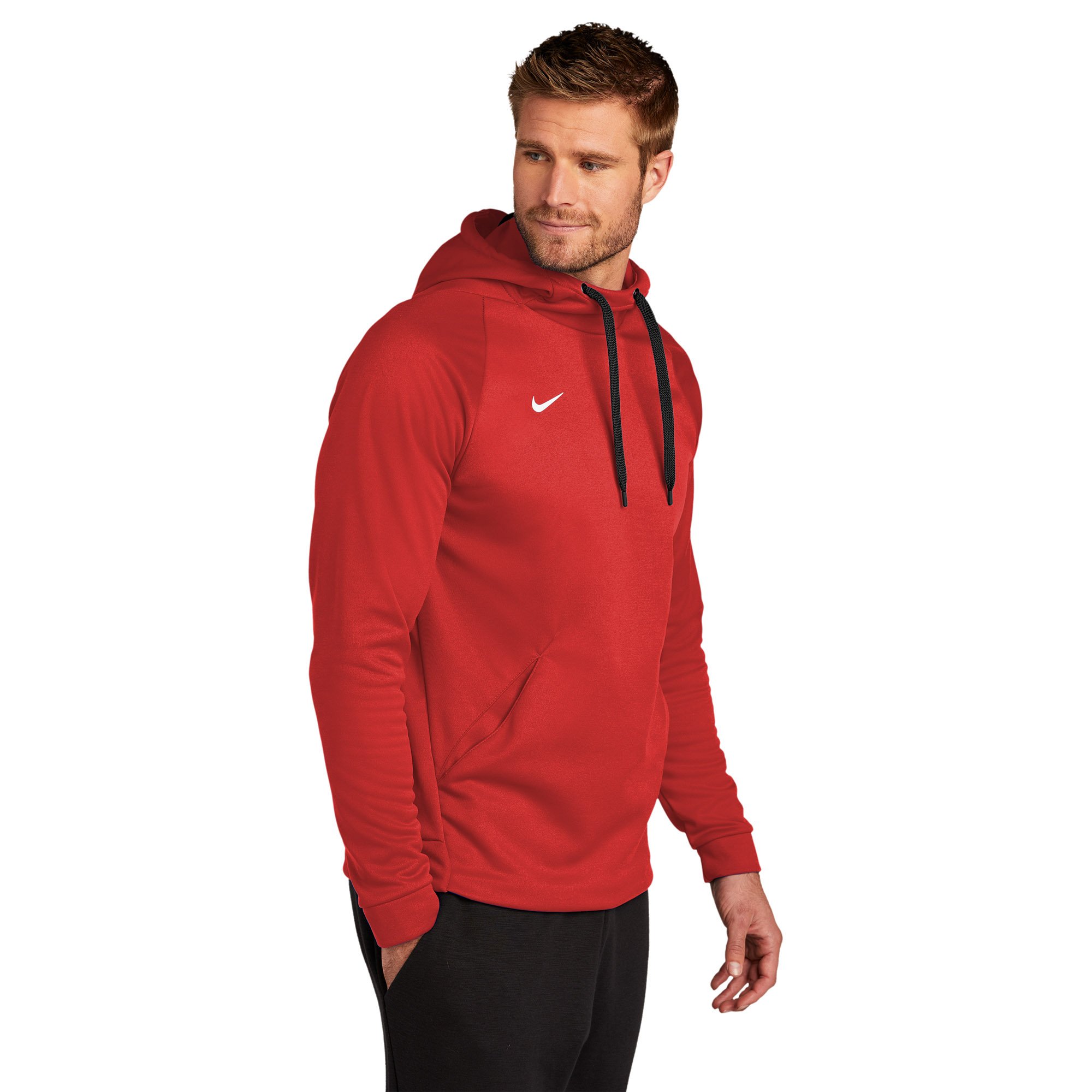 Nike CN9473 Therma-FIT Pullover Fleece Hoodie - Team Scarlet