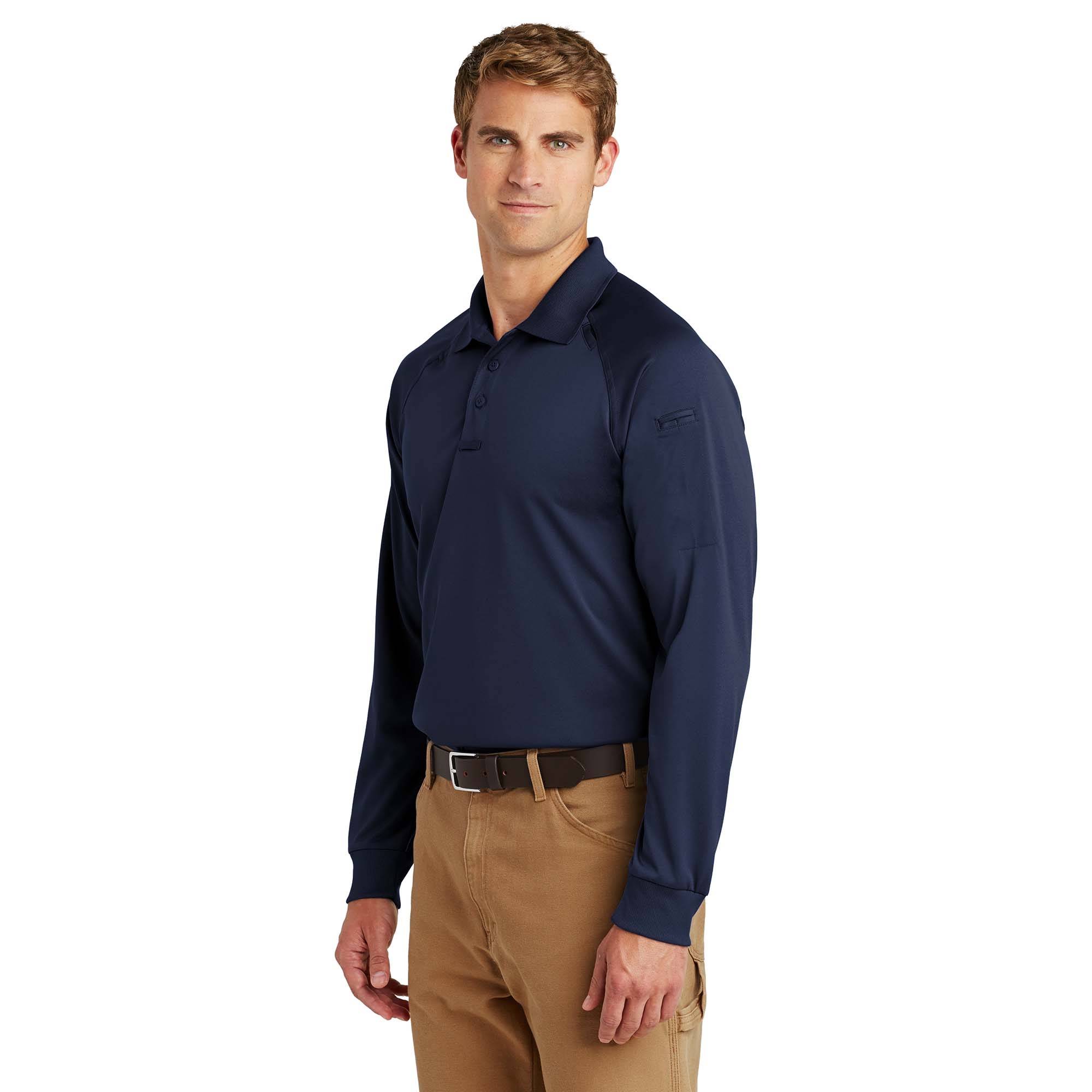CornerStone CS410LS Select Long Sleeve Snag-Proof Tactical Polo - Dark Navy | FullSource.com