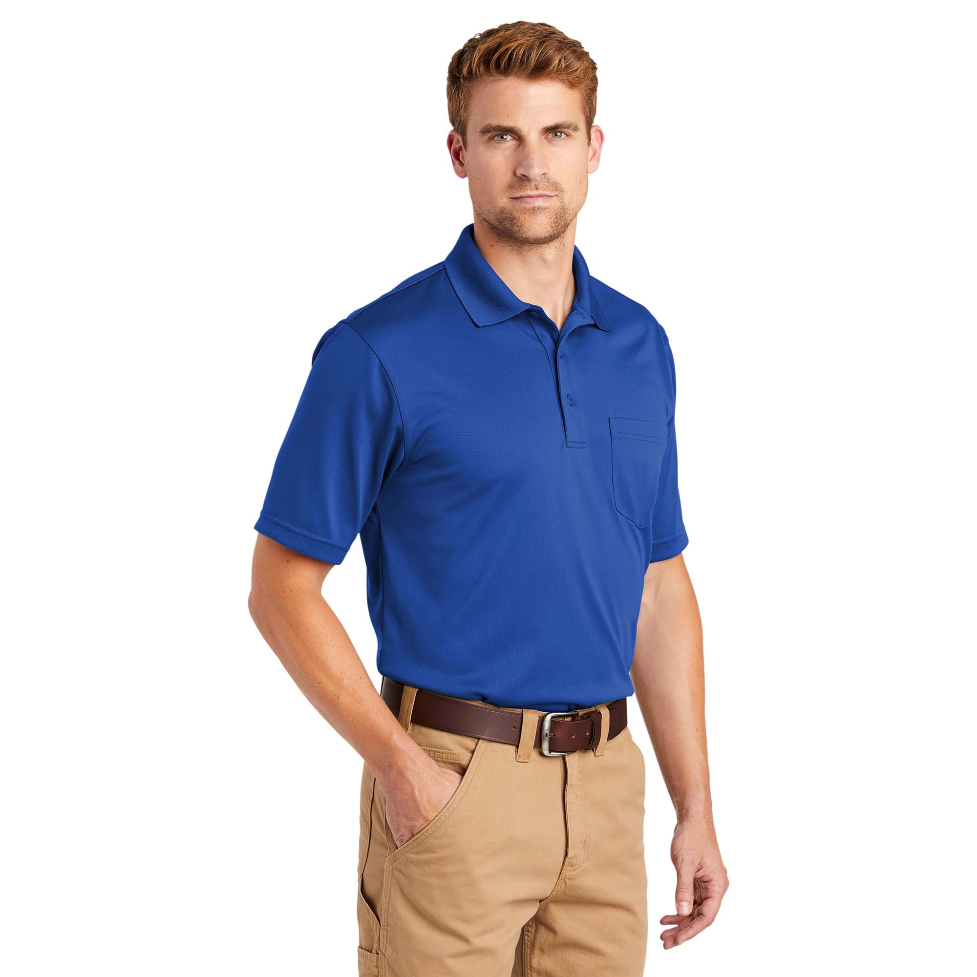 CornerStone Select Snag-Proof Two Way Colorblock Pocket Polo, Product