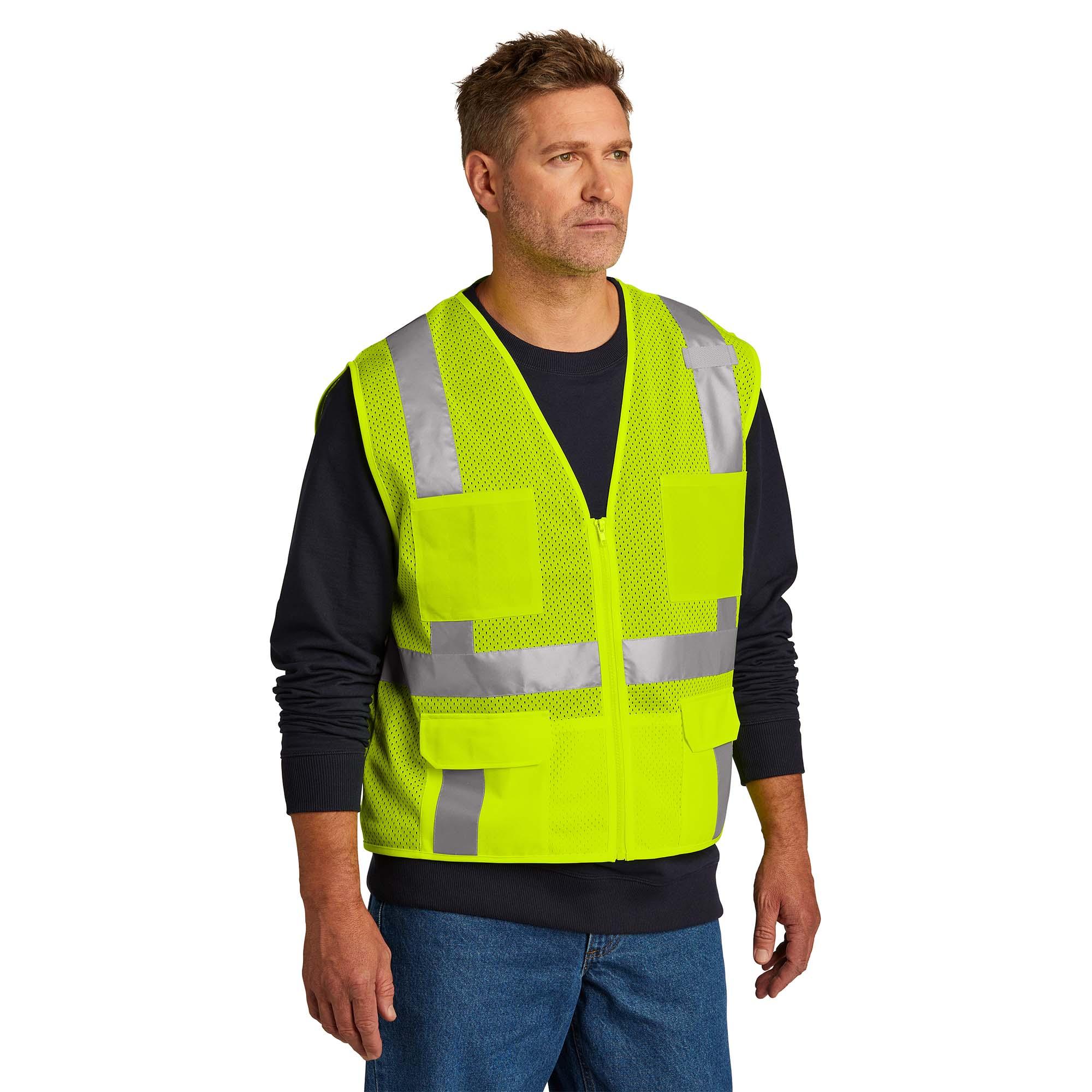 CornerStone CSV104 ANSI 107 Class 2 Mesh Six-Pocket Zippered