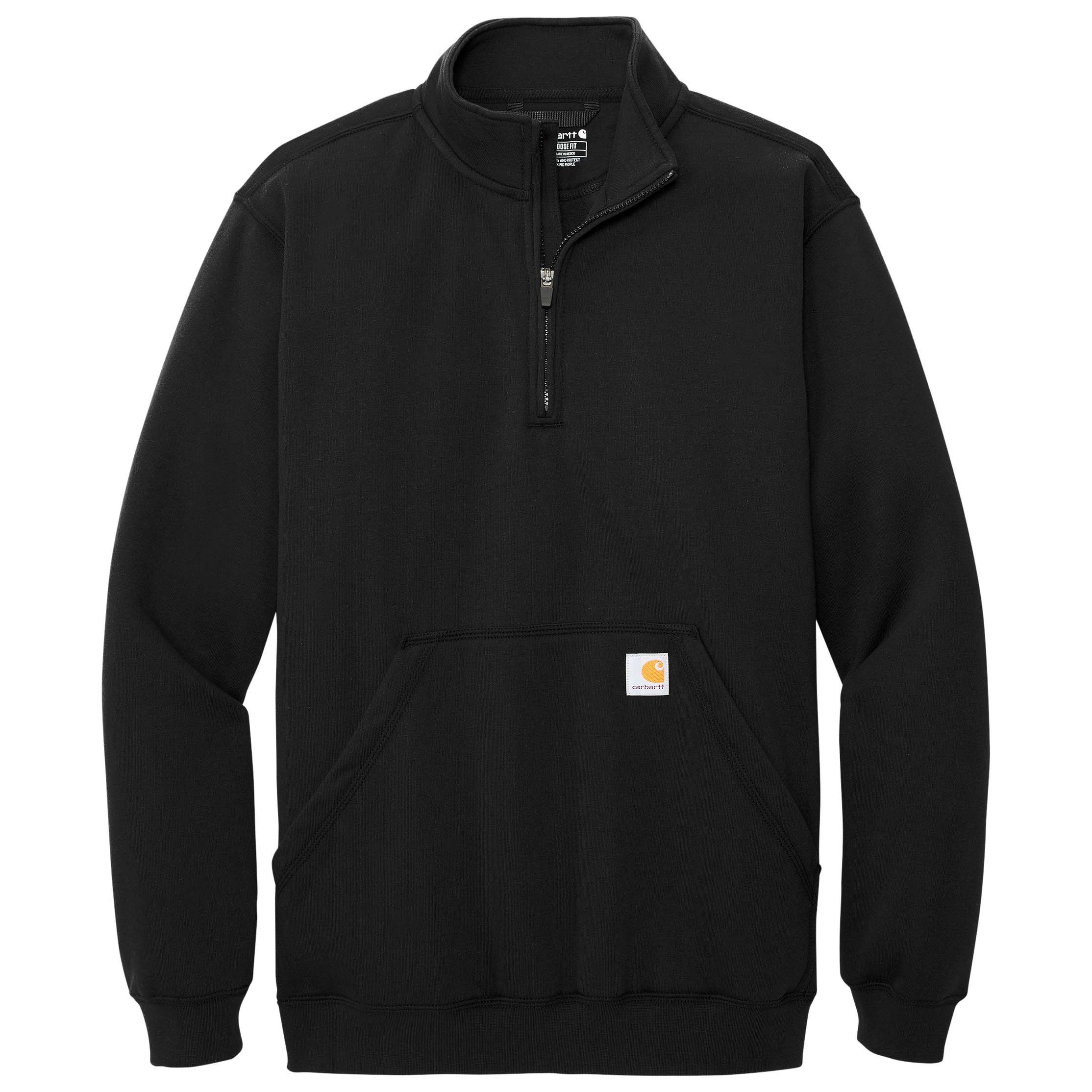 Carhartt 105294 Midweight 1/4-Zip Mock Neck Sweatshirt - Black