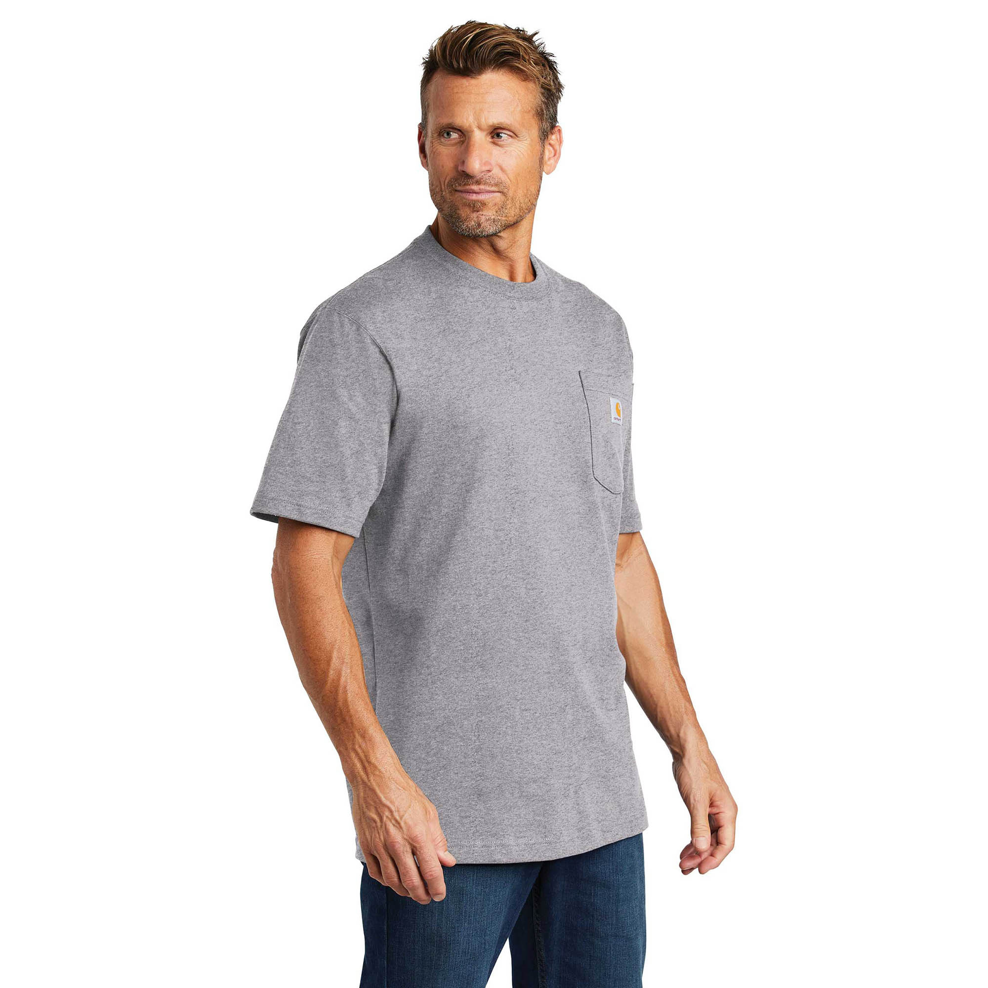 Carhartt K87 Workwear Pocket Short Sleeve T-Shirt - Heather Gray