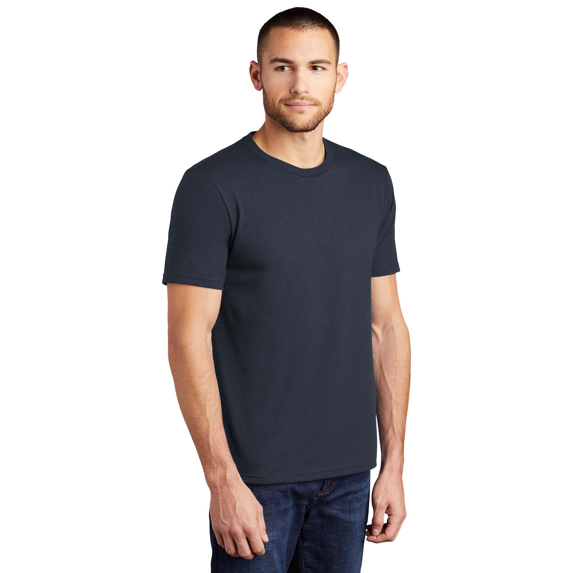 District DM130 Perfect Tri Crew Tee - New Navy | Full Source