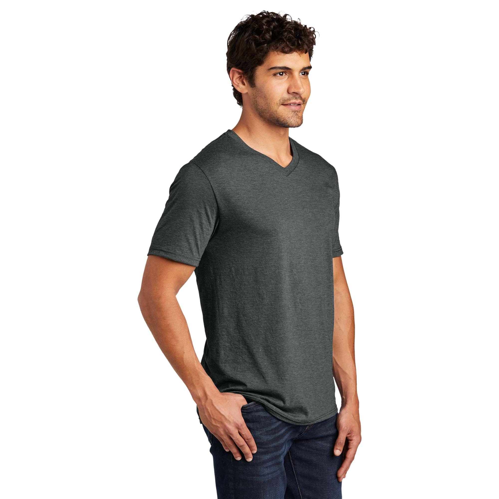 District DT1350 Perfect Tri V-Neck Tee - Black Frost | Full Source