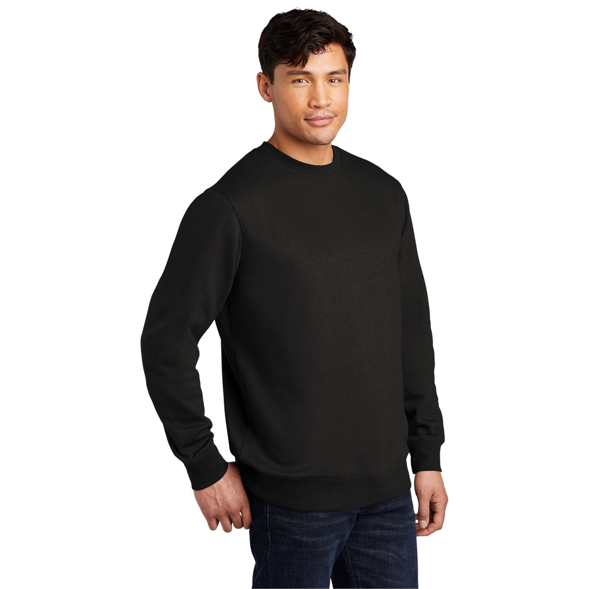 District DT6104 V.I.T. Fleece Crew Neck Sweatshirt - Black | Full Source