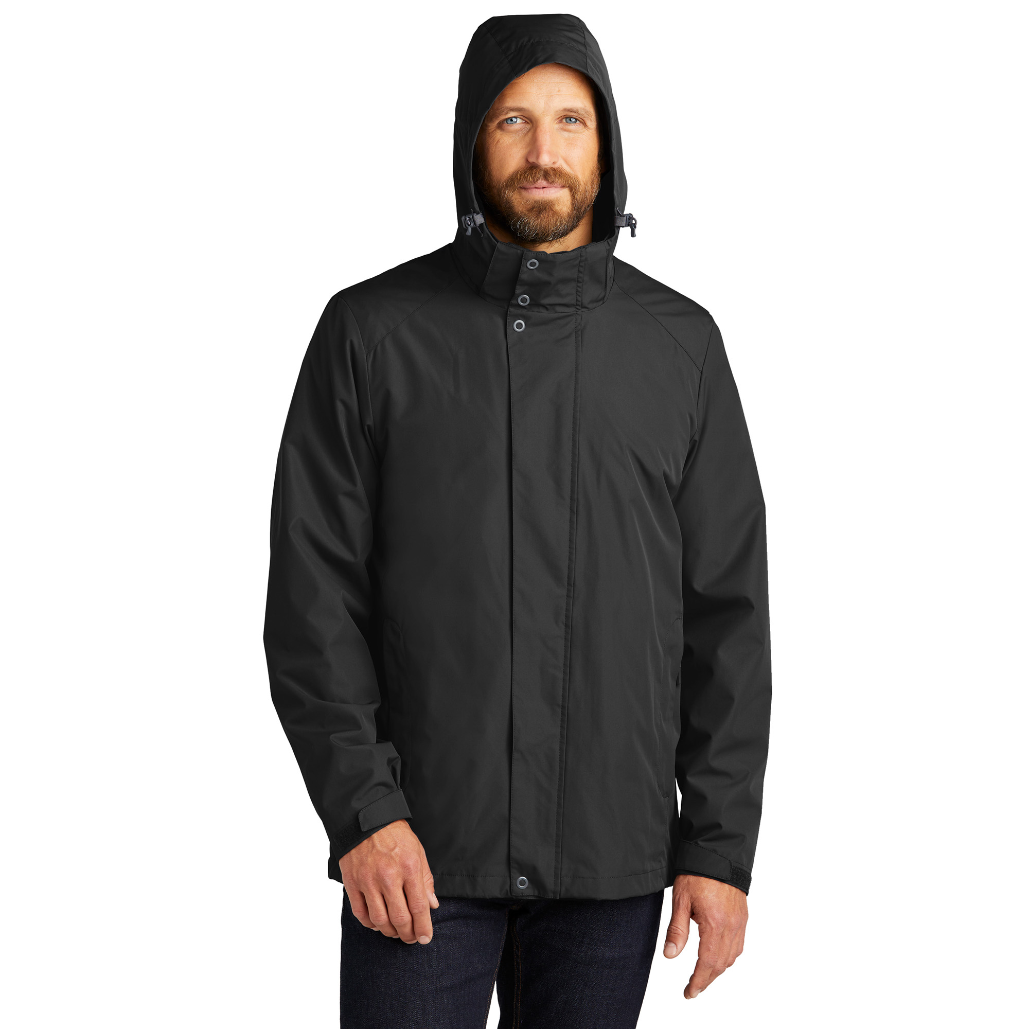 Port Authority J123 All-Weather 3-in-1 Jacket - Black | Full
