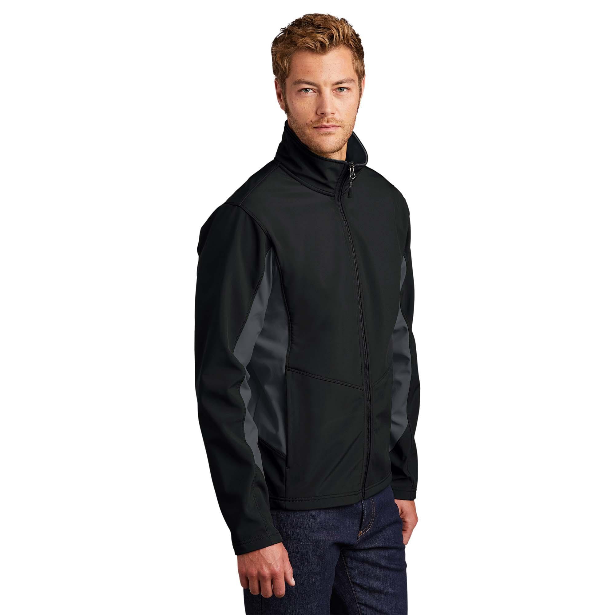 Port Authority J318 Core Colorblock Soft Shell Jacket - Black ...