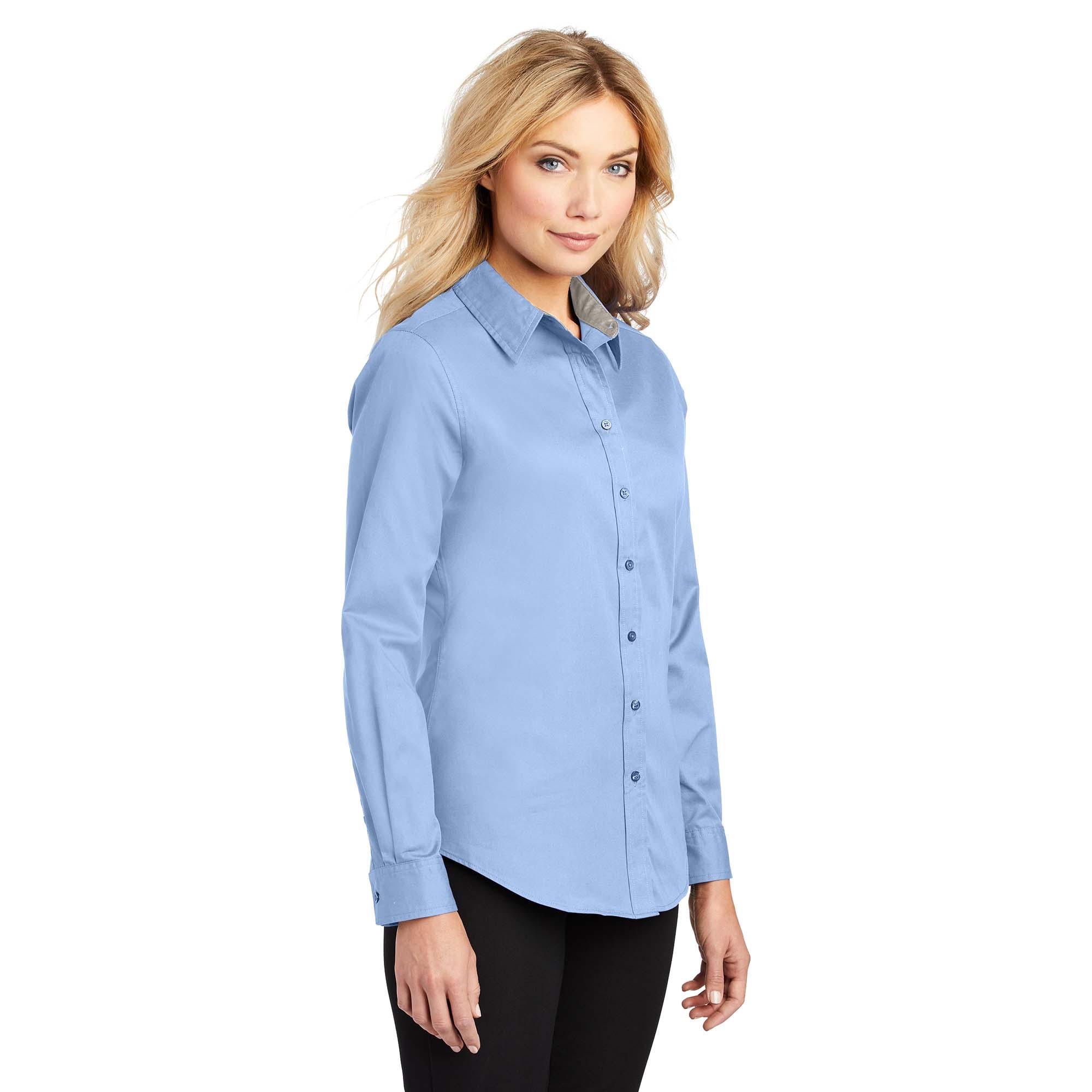 Port Authority L608 Ladies Long Sleeve Easy Care Shirt - Light