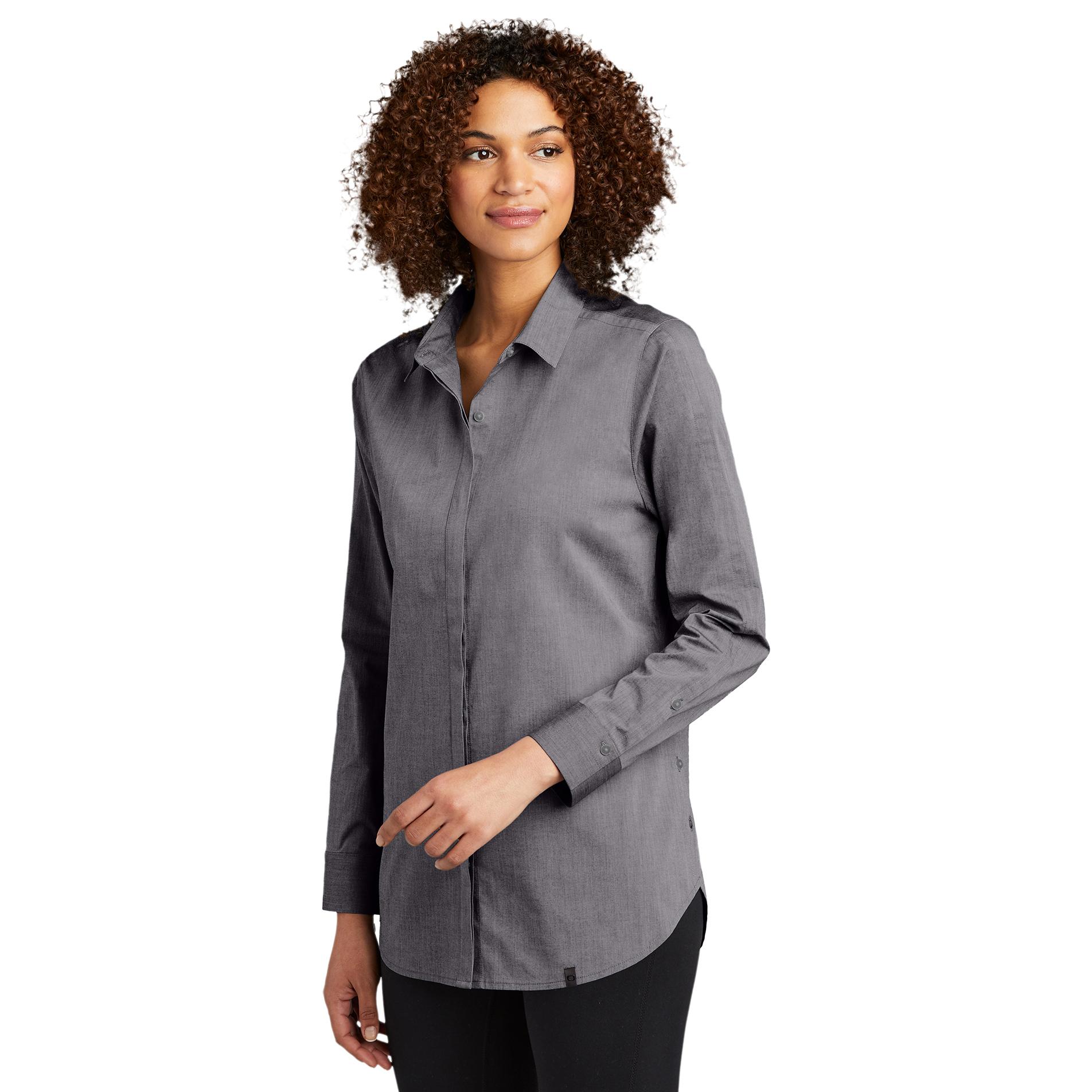 OGIO LOG1002 Ladies Commuter Woven Tunic - Gear Grey Heather | Full Source