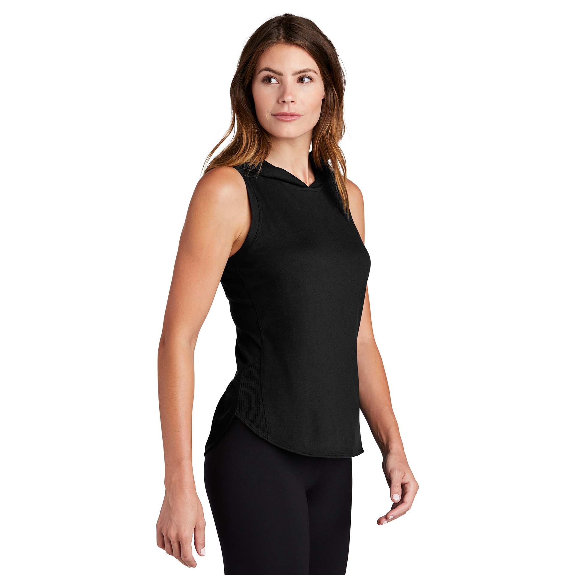 Sport-Tek LST410 Ladies PosiCharge Tri-Blend Wicking Draft Hoodie Tank