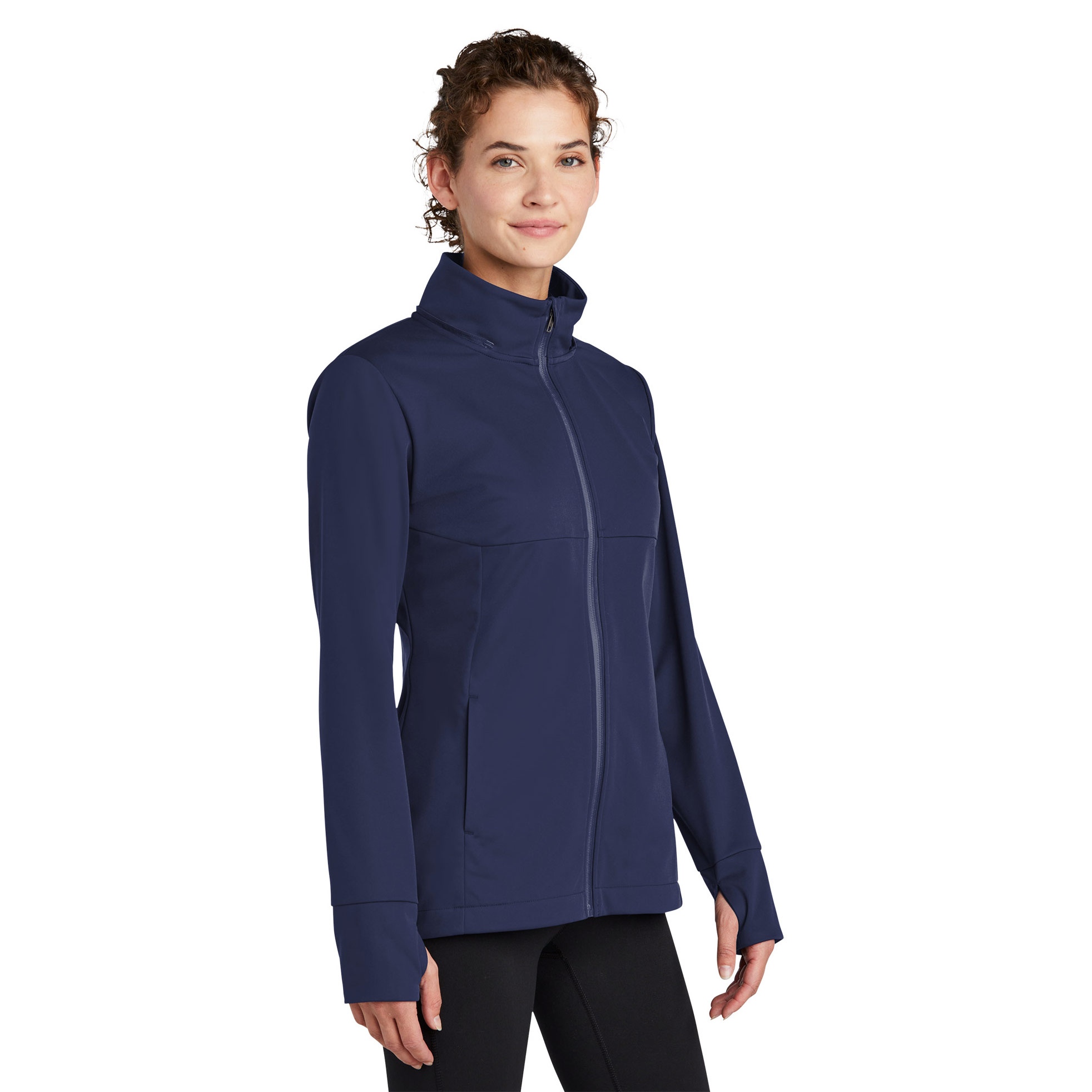 Sport-Tek LST980 Ladies Hooded Soft Shell Jacket - True Navy | Full Source