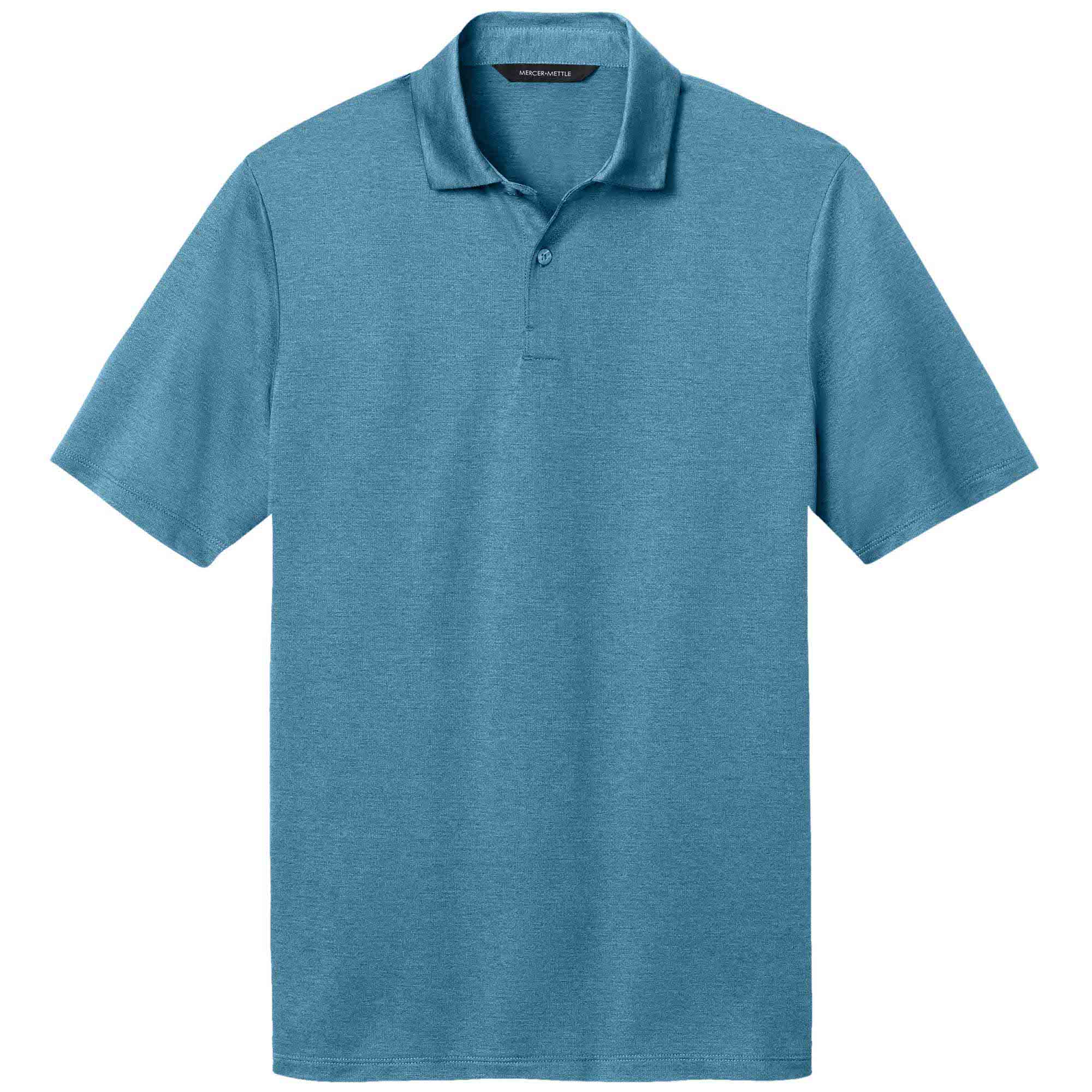 Mercer+Mettle MM1020 Recharge Jersey Polo - Harbor Blue Heather