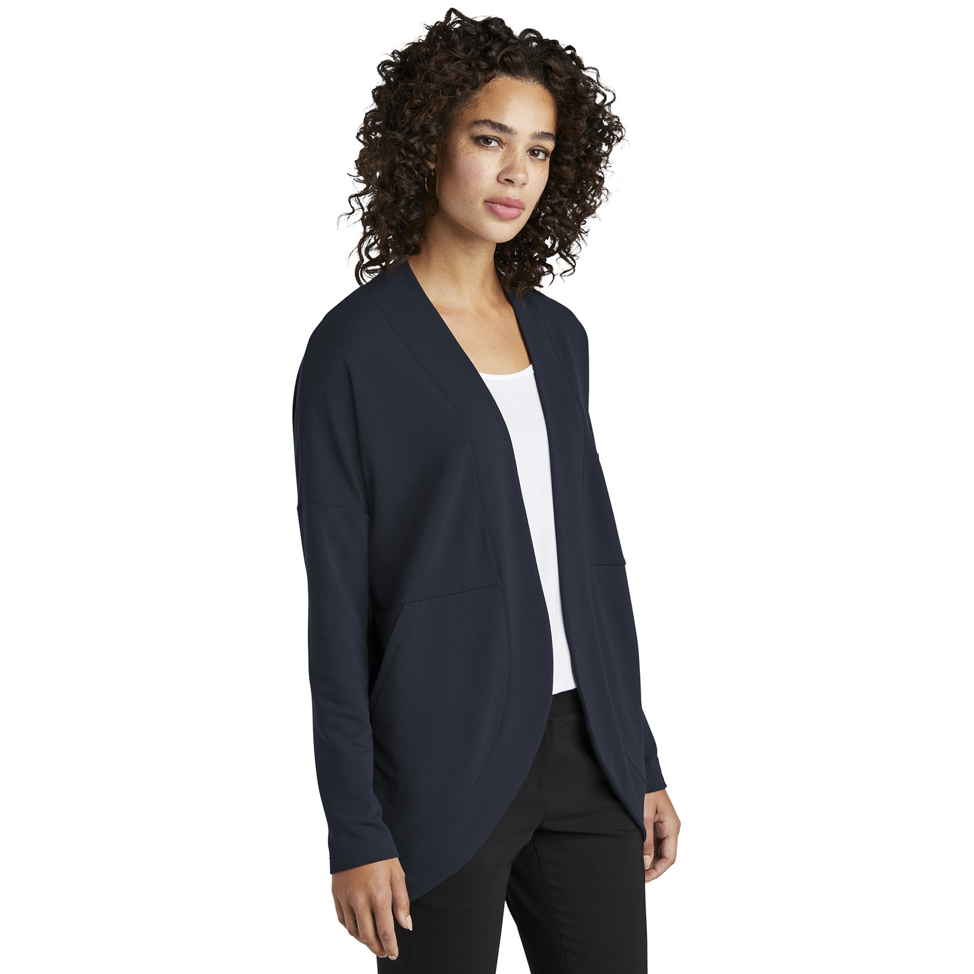 Mercer+Mettle MM3015 Women's Stretch Open-Front Cardigan - Night Navy ...