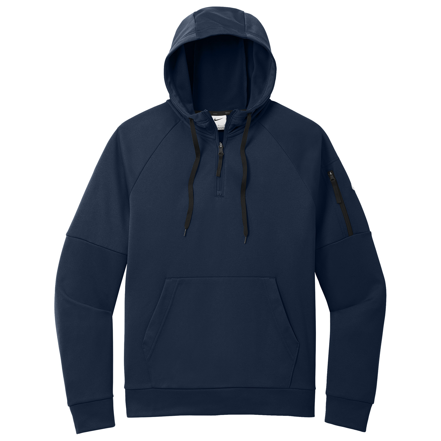 Nike NKFD9742 Therma-FIT Pocket 1/4-Zip Fleece Hoodie - Navy