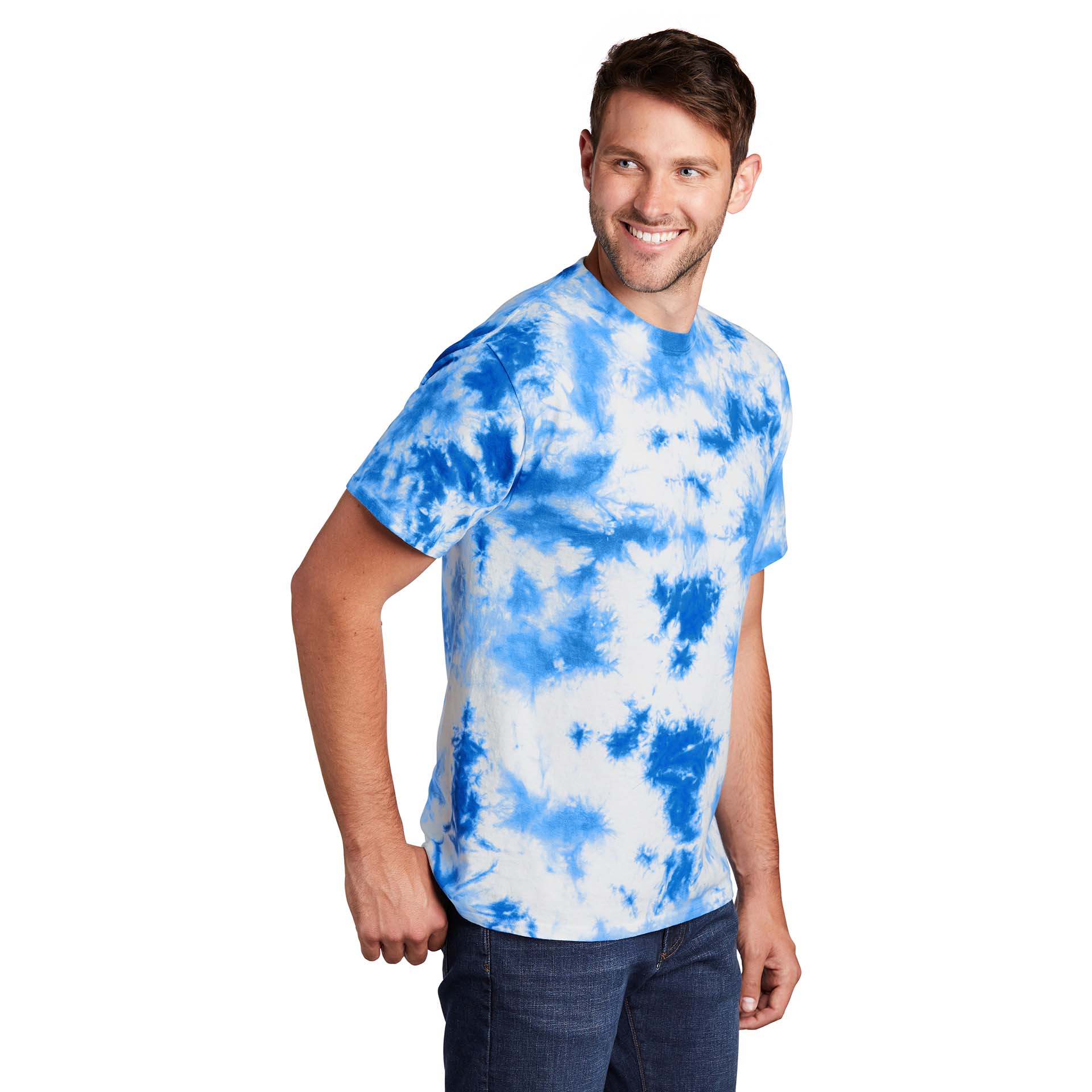 Port & Company Boys Tie-Dye Tee – Ocean Rain Color, 5.4 Oz 100% Cotton, Standard Fit - View #4