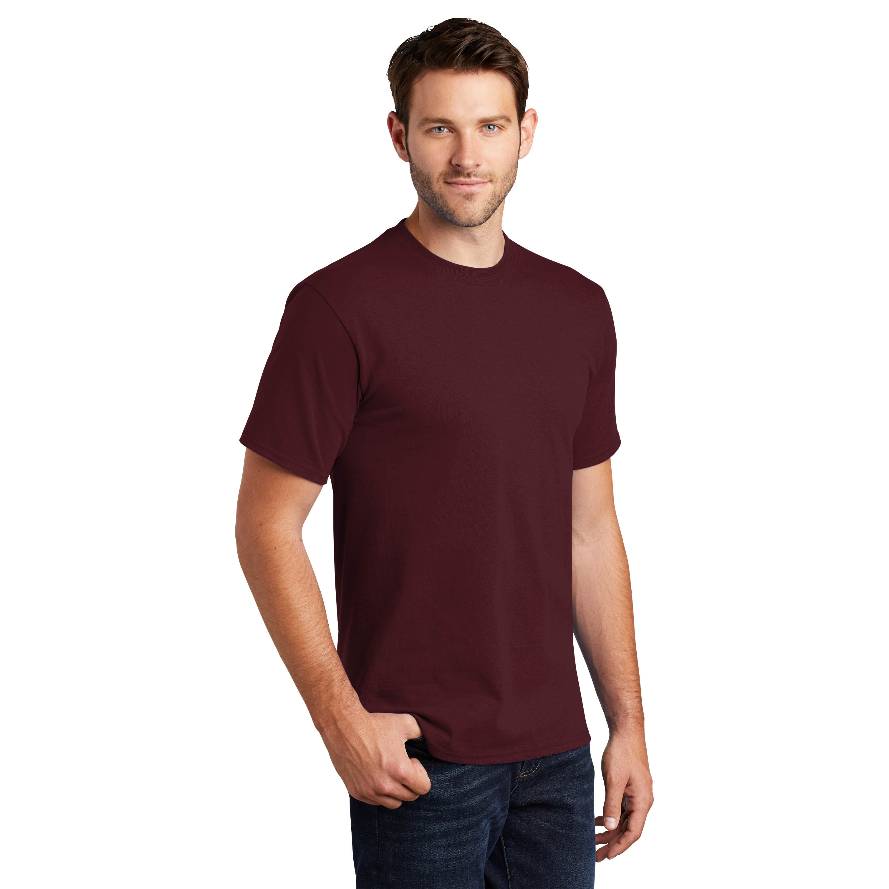 maroon athletic shirt