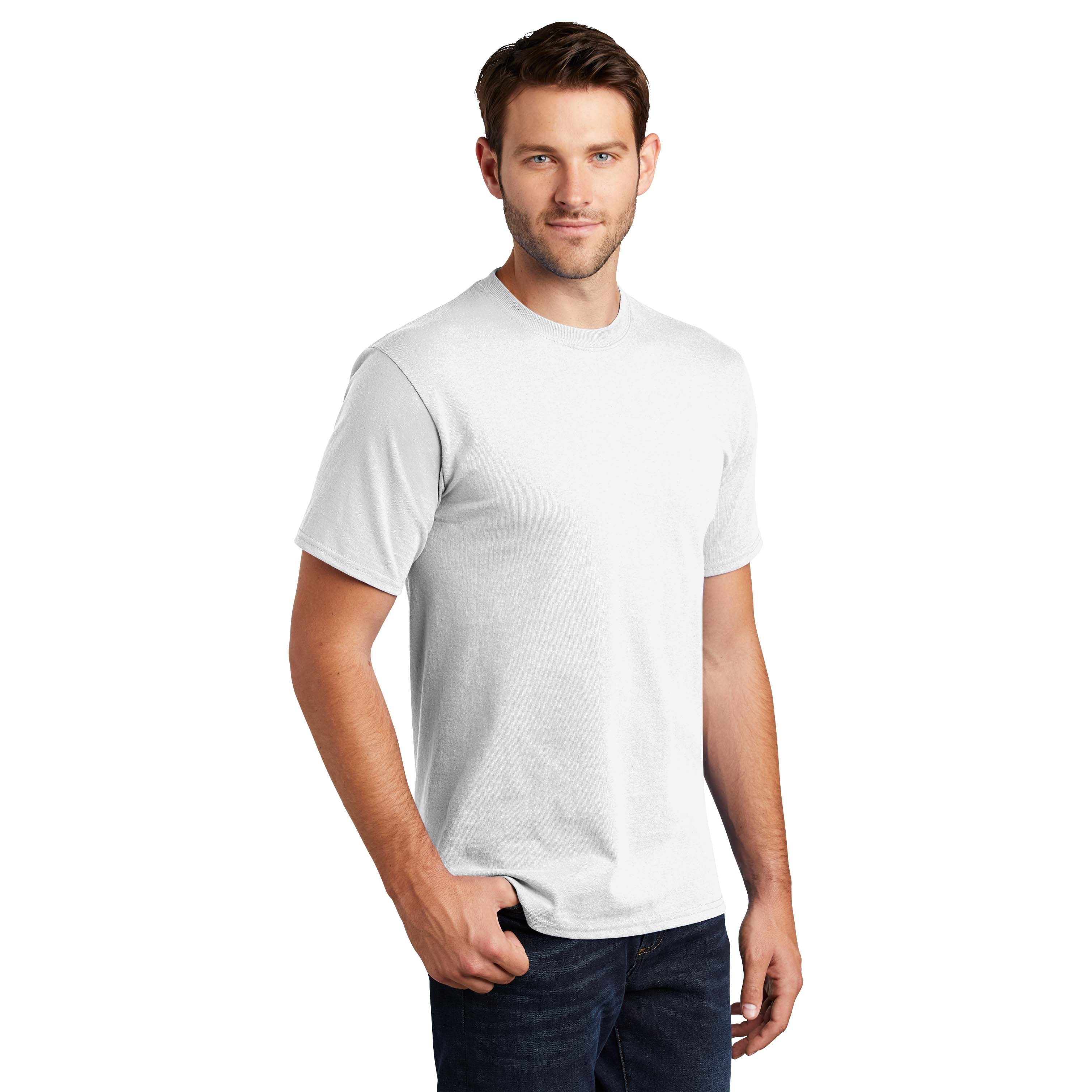 Men's Carefree Non-shrink Tee with Pocket, Traditional Fit Delta Blue Extra Large, Cotton | L.L.Bean