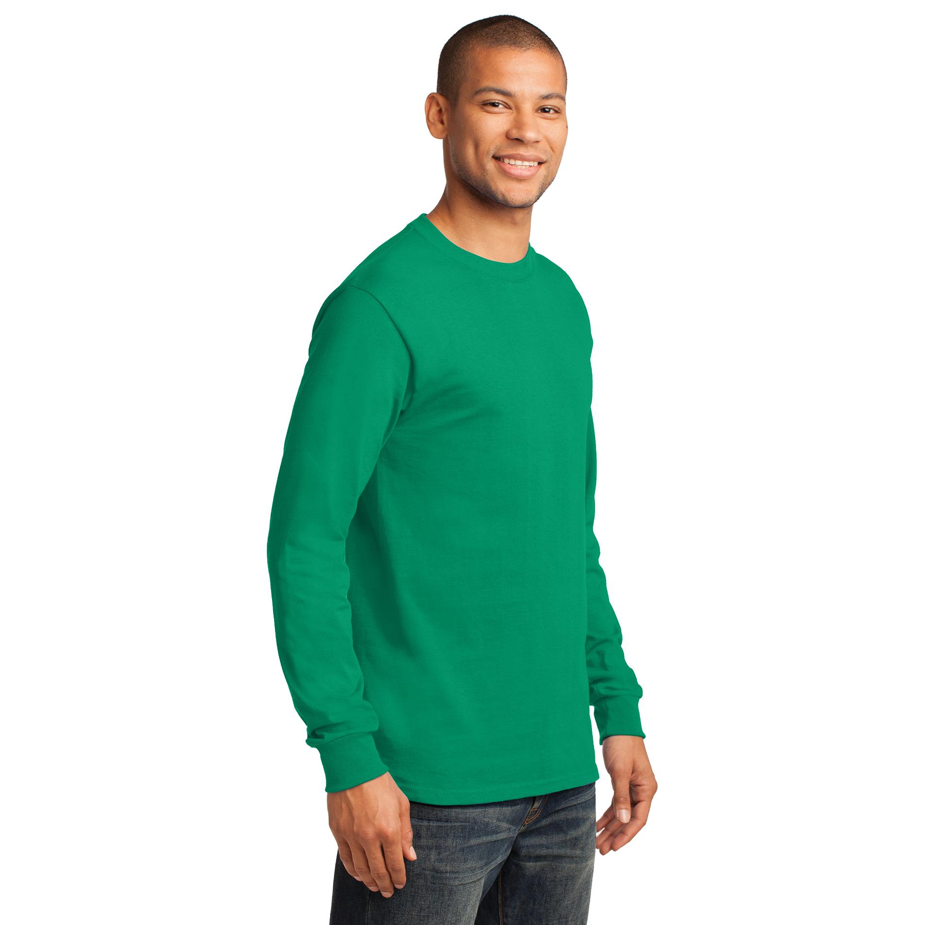 Port & Company PC61LS Long Sleeve Essential T-Shirt - Kelly Green