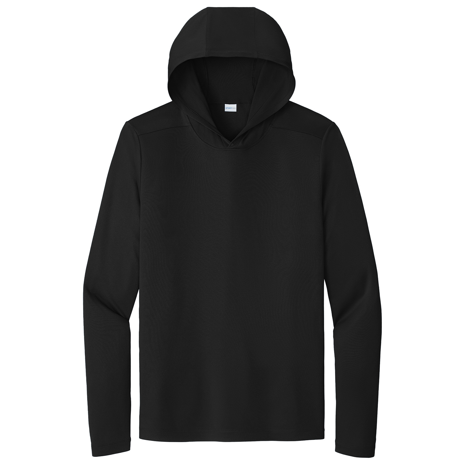 Sport-Tek ST420LSH Posi-UV Pro Long Sleeve Hoodie - Black | Full