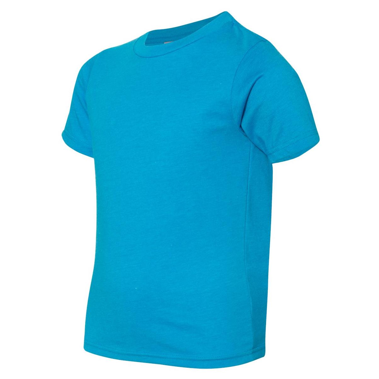 Next Level Boys CVC Crewneck T-Shirt – Soft Heathered Tee In Turquoise | Lightweight & Pre-Shrunk - View #13