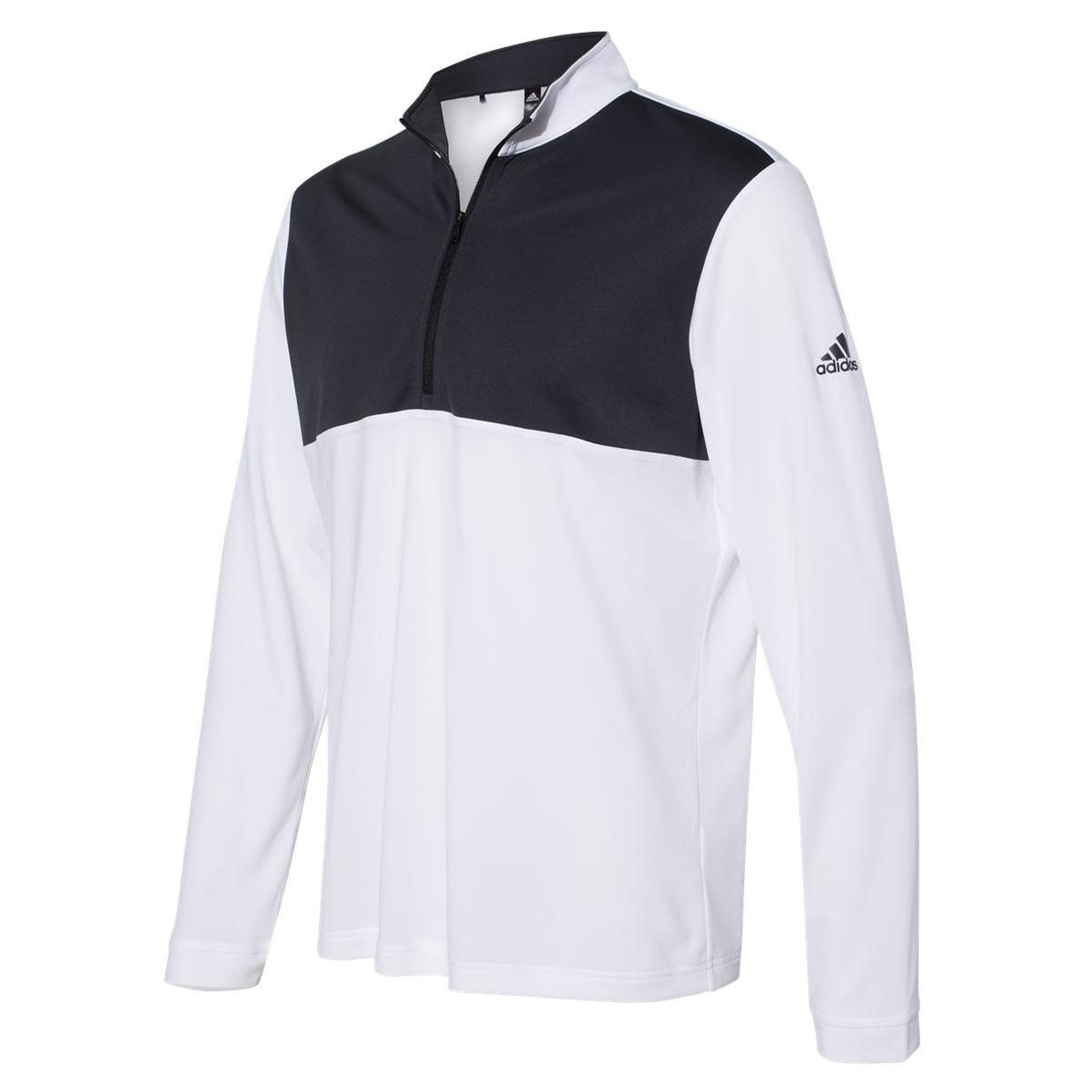 adidas A280 Lightweight Quarter-Zip Pullover - White/Carbon | Full Source