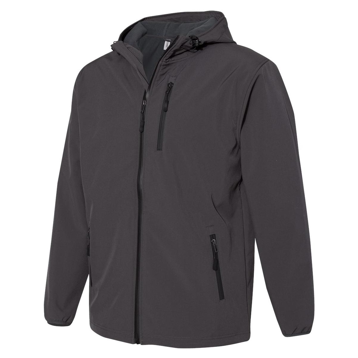 Independent Trading Co. EXP35SSZ Poly-Tech Soft Shell Jacket - Graphite ...